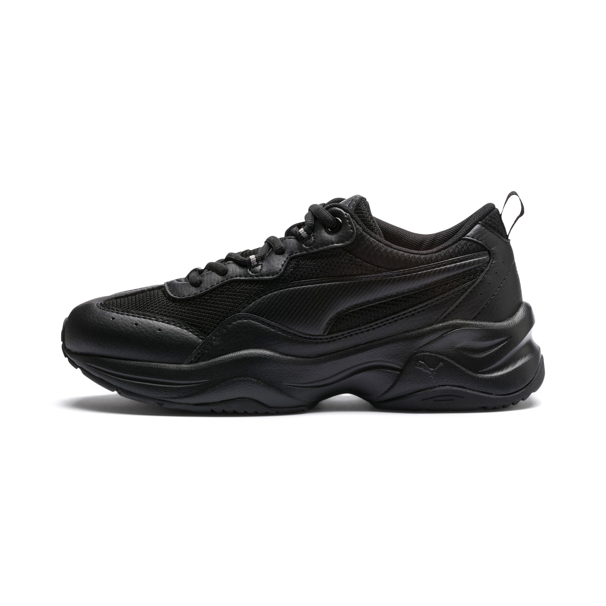 puma cilia chunky trainers black