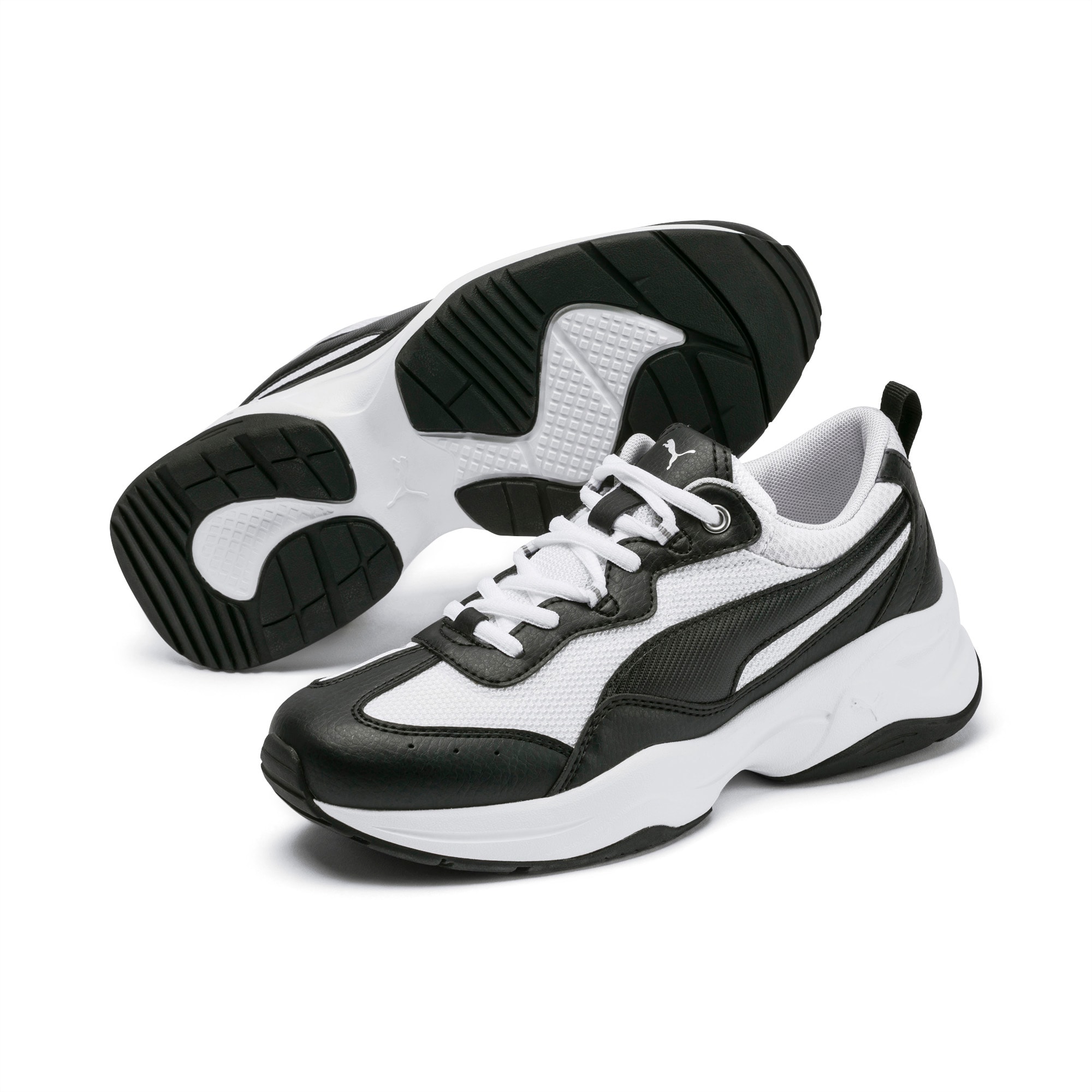 puma cilia chunky trainers black