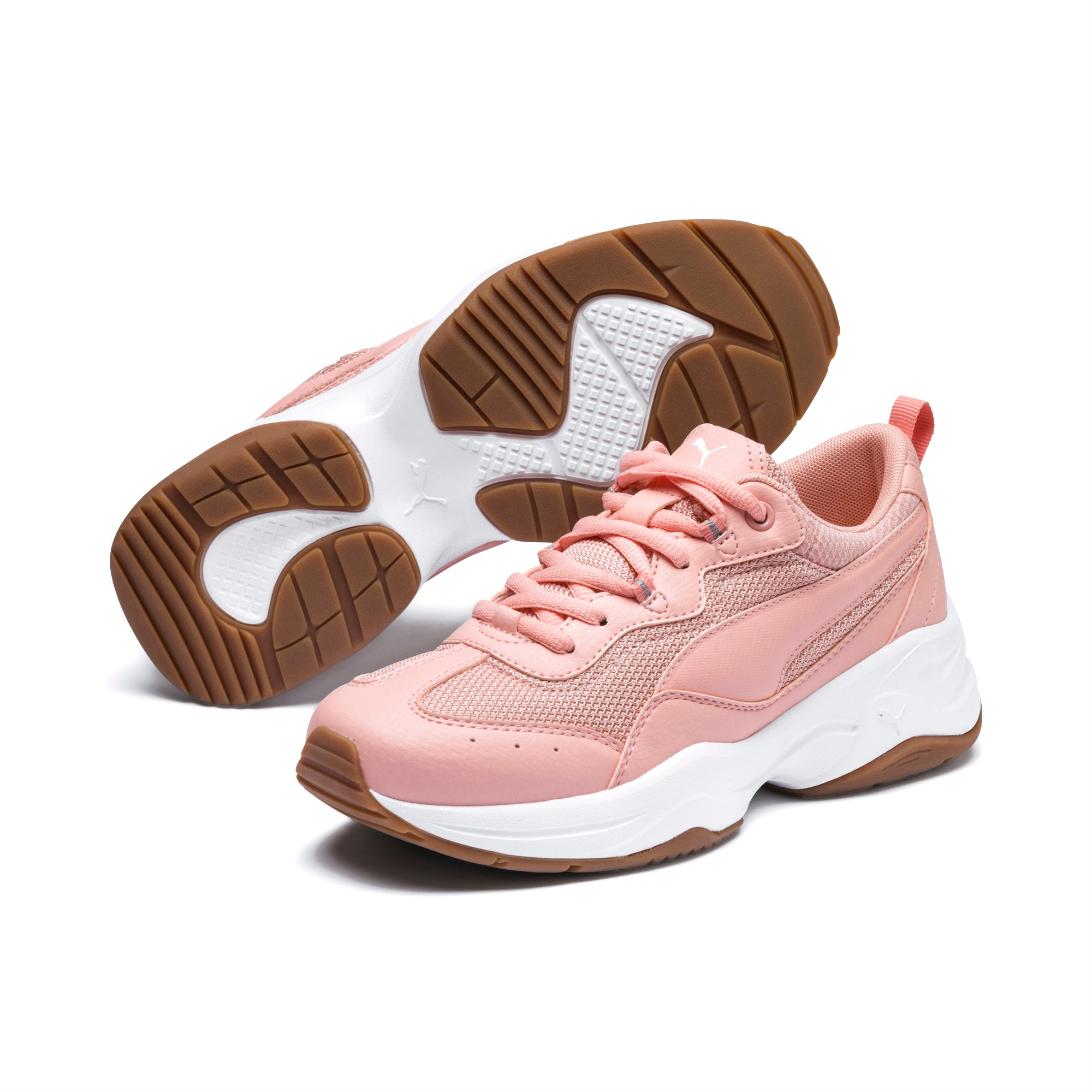 puma cilia chunky trainers black