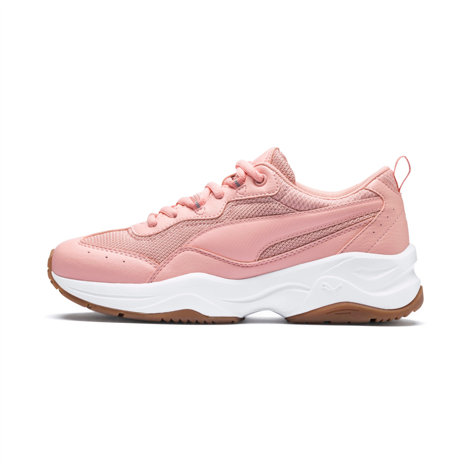 puma pink and white trainers