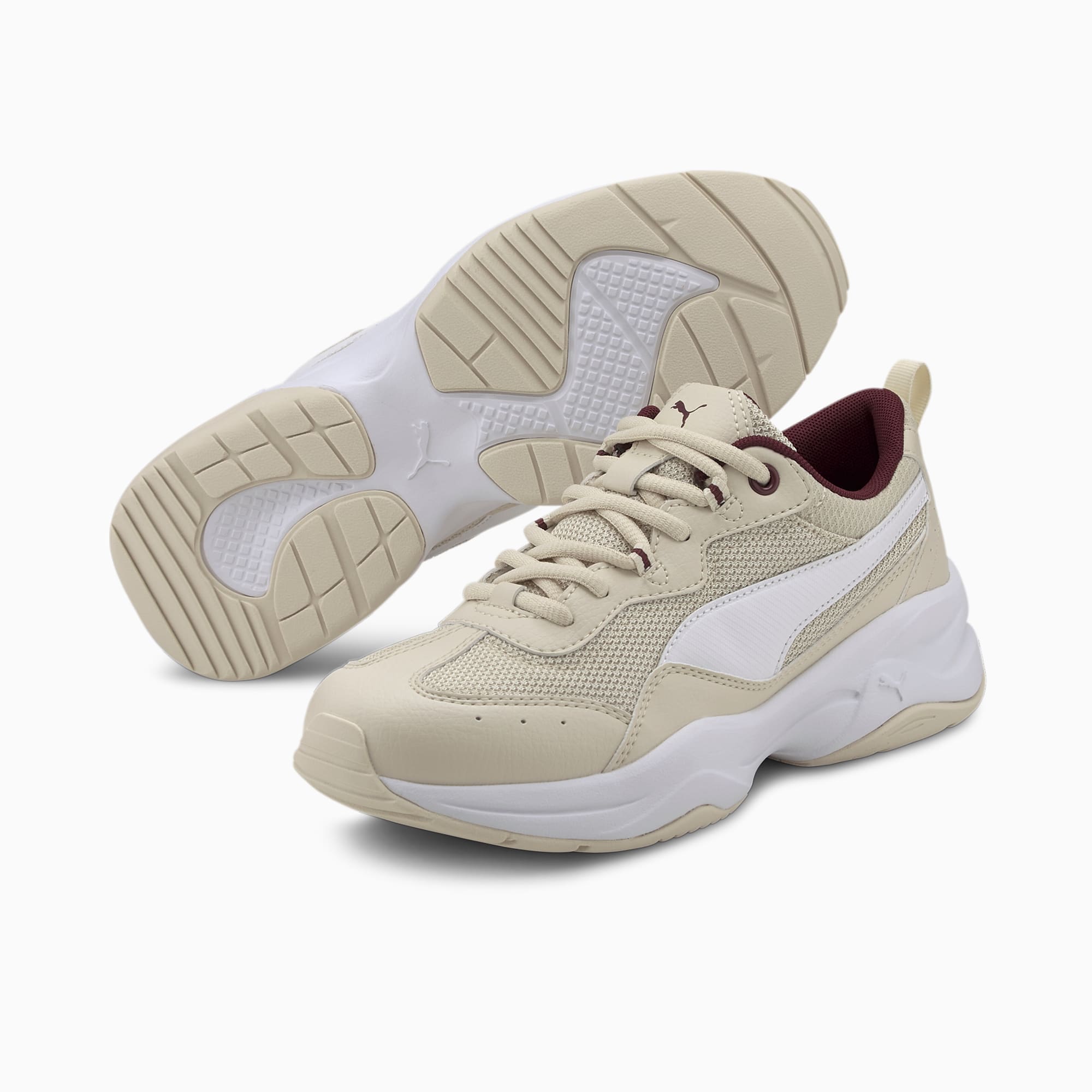 Puma cilia chunky trainers in beige clearance