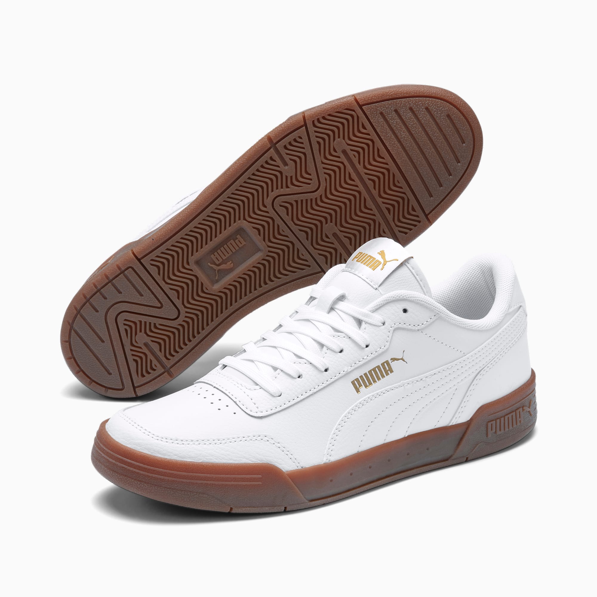 puma white and gold trainers