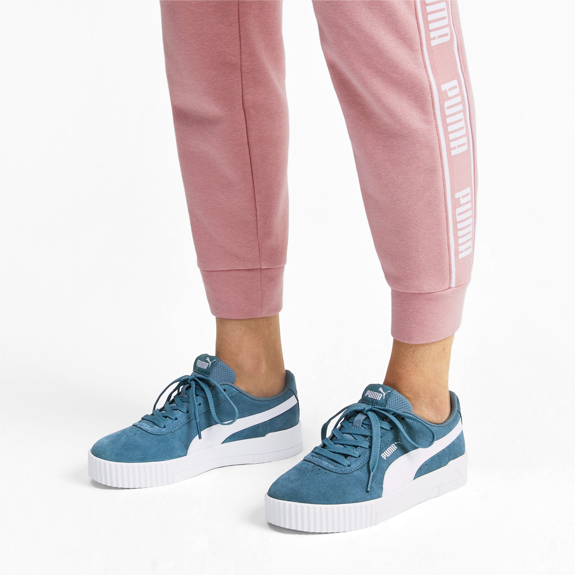 Puma carina top suede ladies trainers