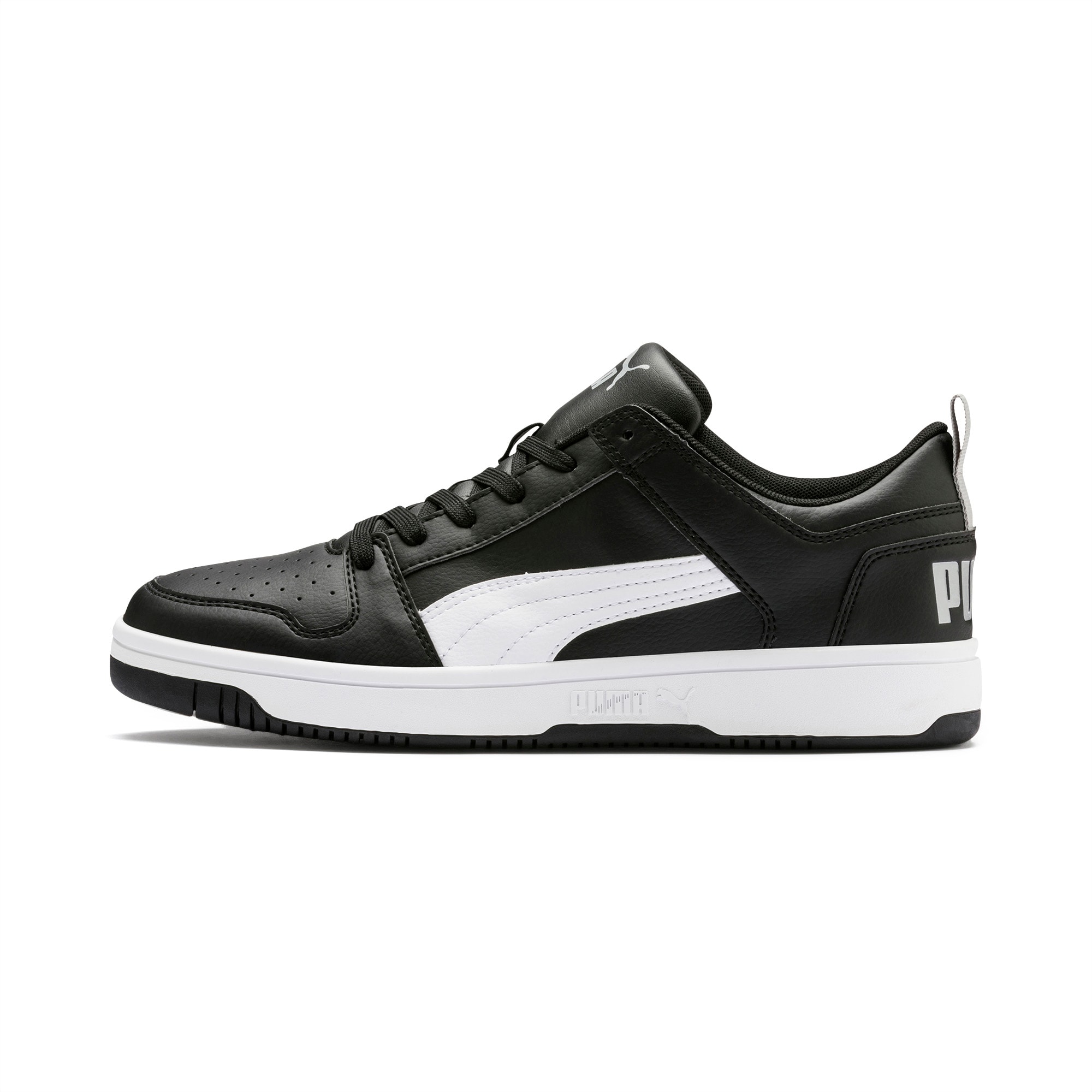 puma black and white trainers