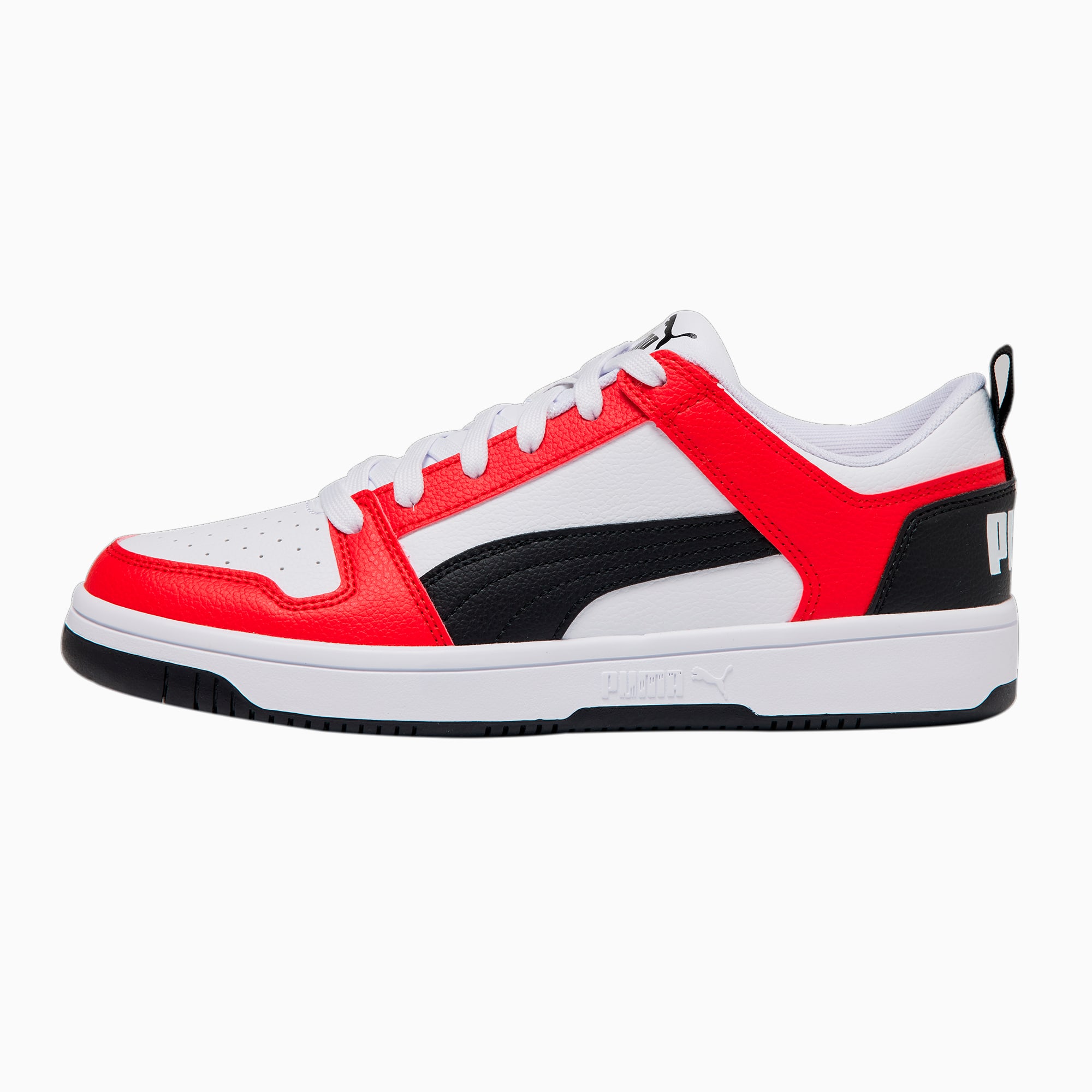 Rebound Lay Up Lo SL Trainers | Puma White-Puma Black-Poppy Red | PUMA ...