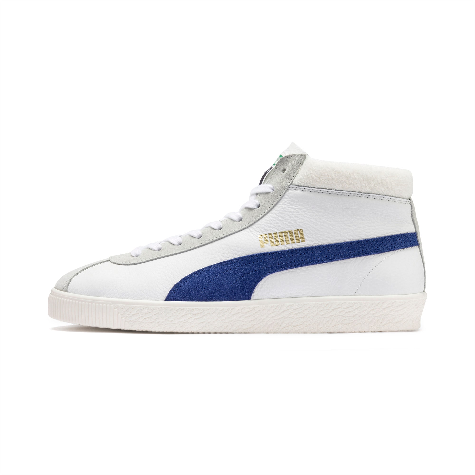 puma white basket trainers