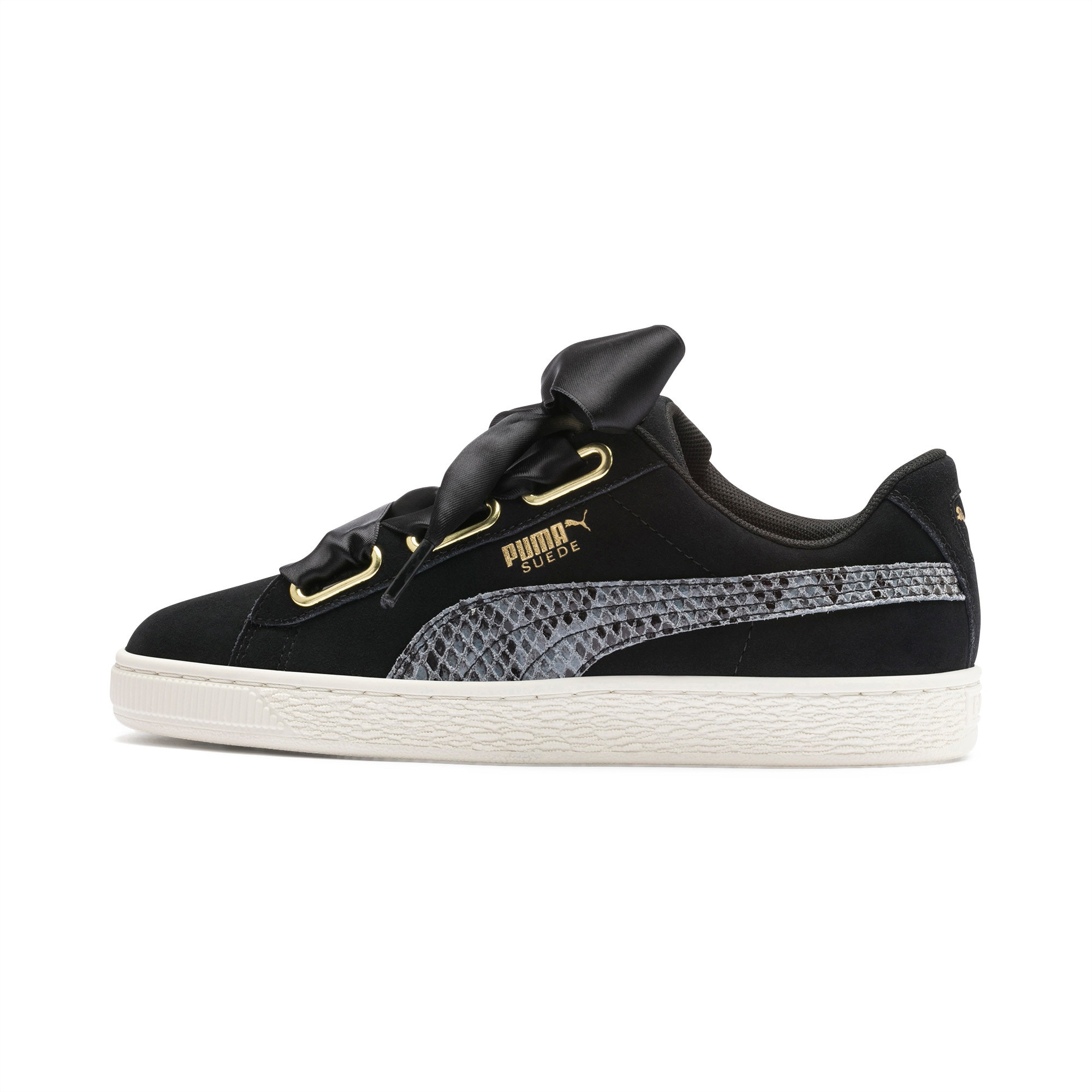 Suede Heart Snake Lux Women's Shoes | Puma Black-Puma Team Gold | PUMA  Trend | PUMA