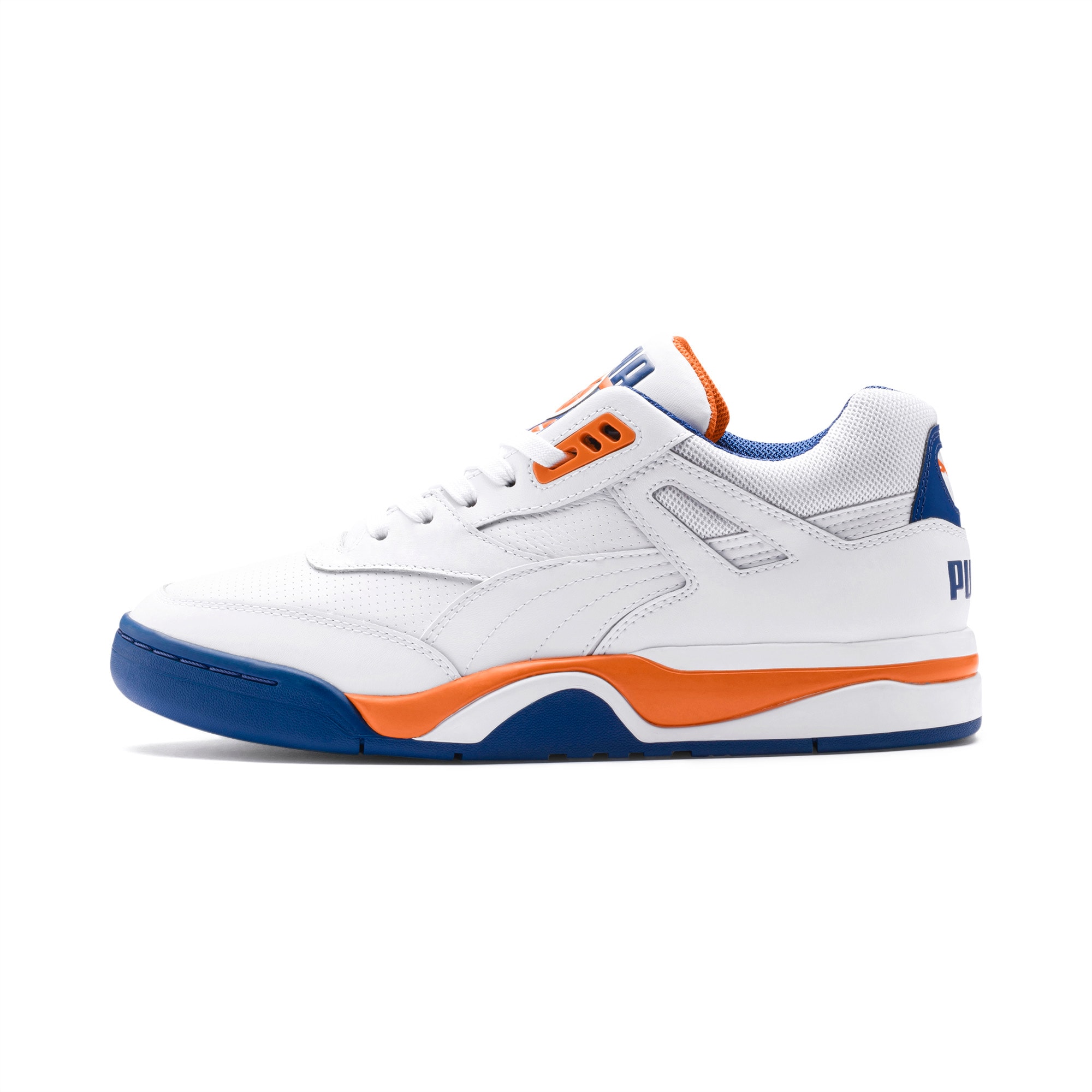 puma blue and orange sneakers