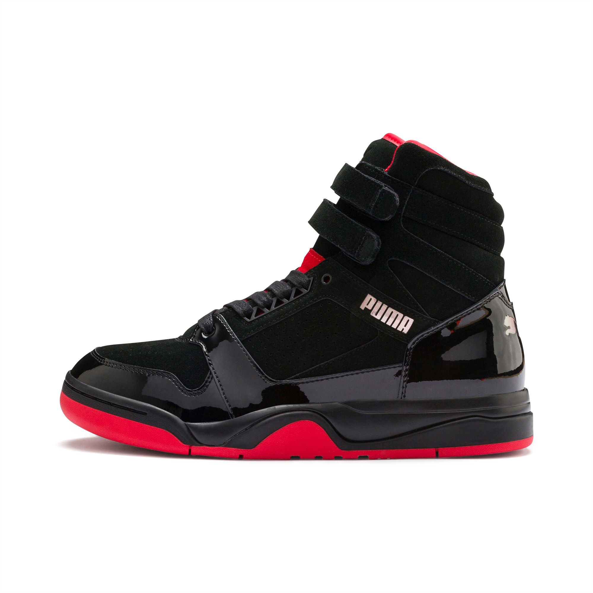 black and red puma shoes