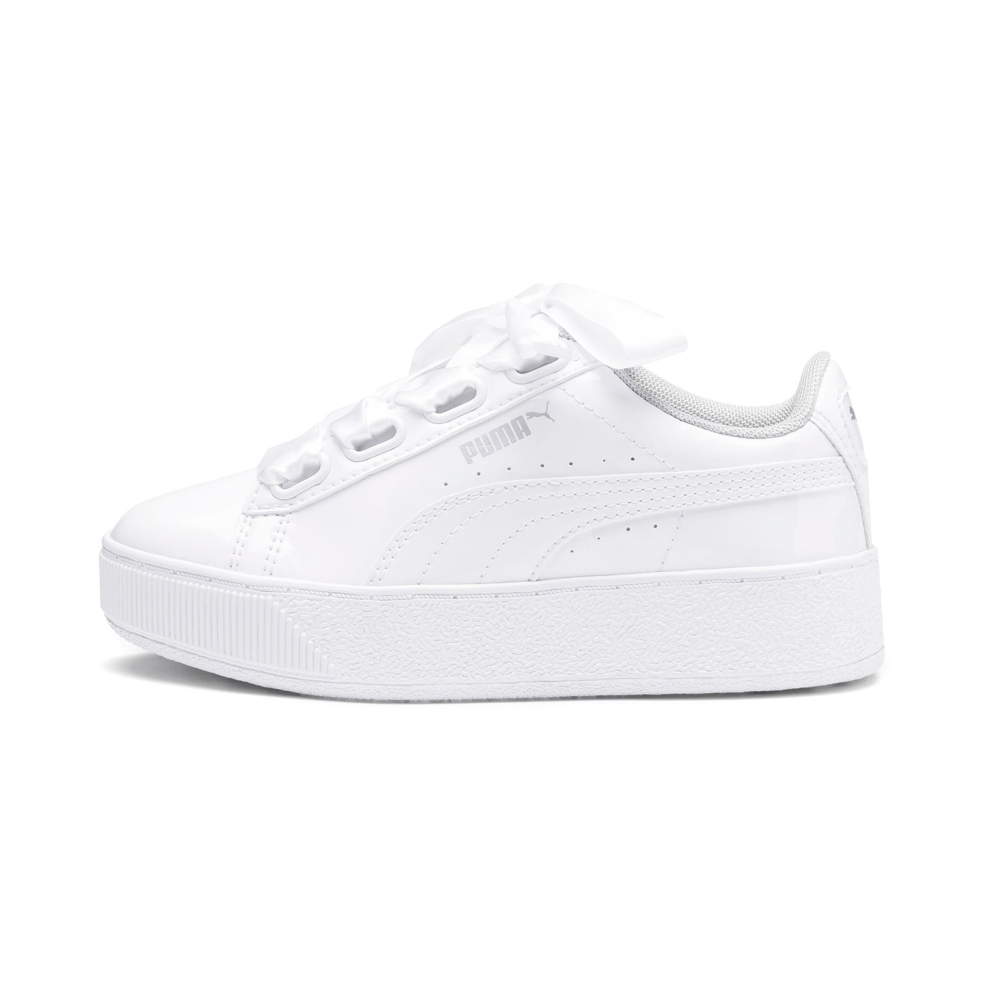 puma vikky platform ribbon white