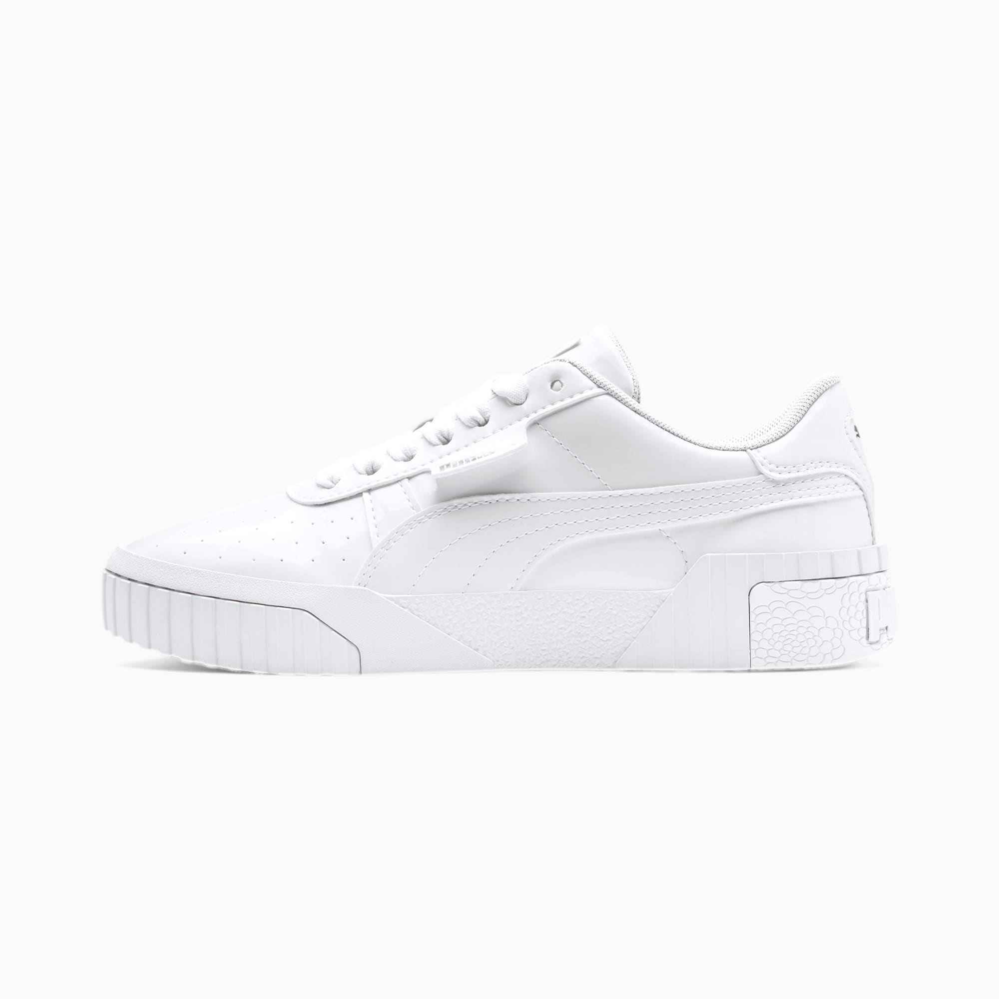 puma white patent trainers