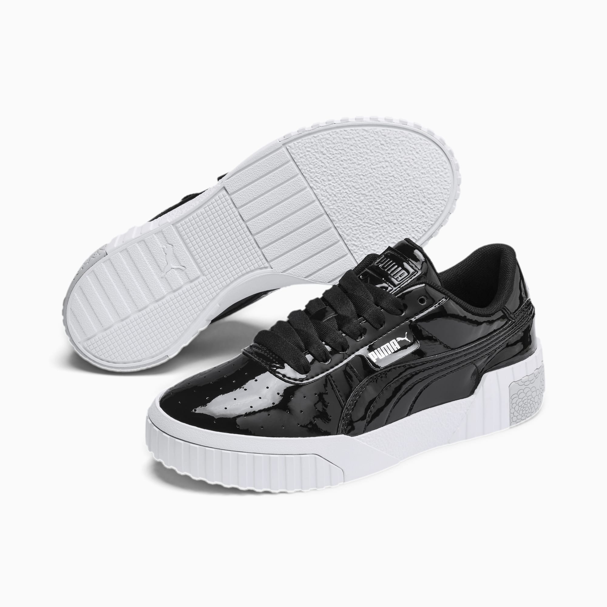 Cali Patent Youth Sneaker, Puma Black-Puma White, extralarge
