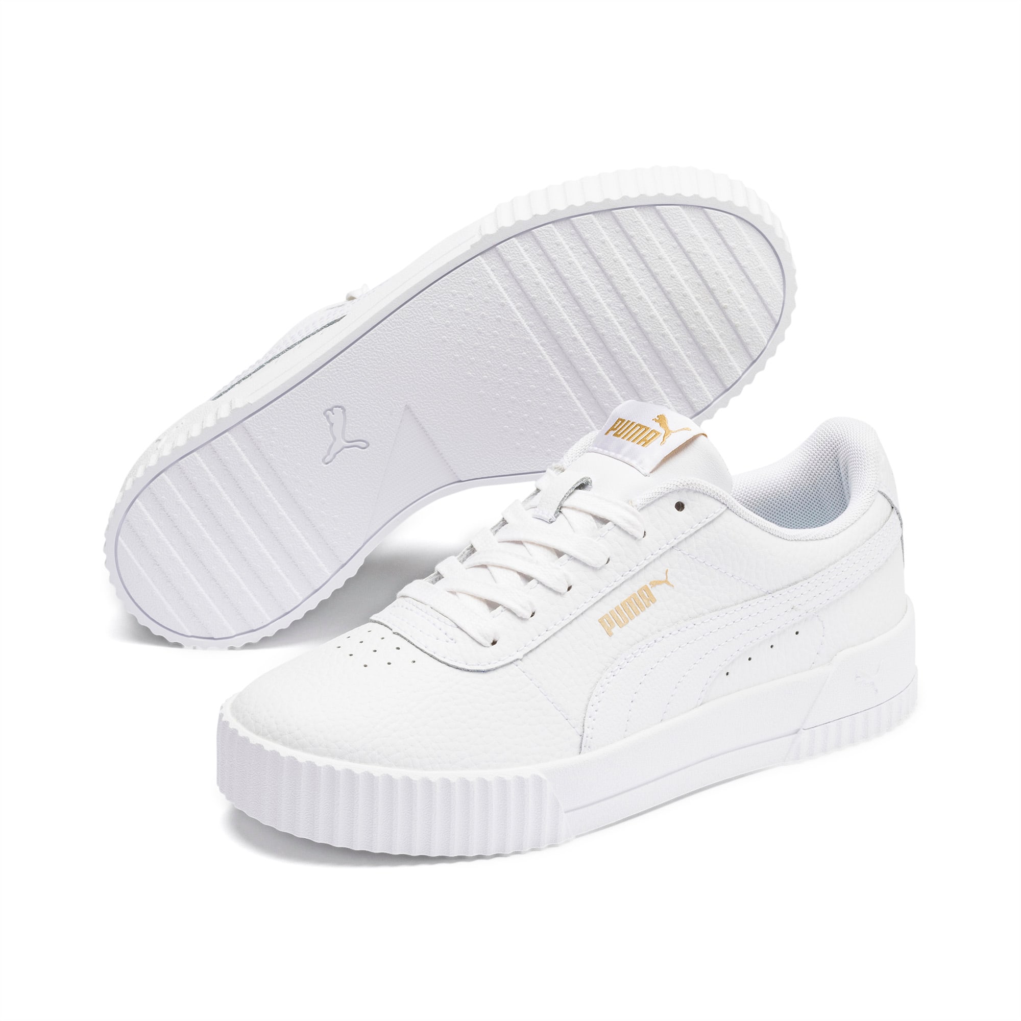 white leather puma womens