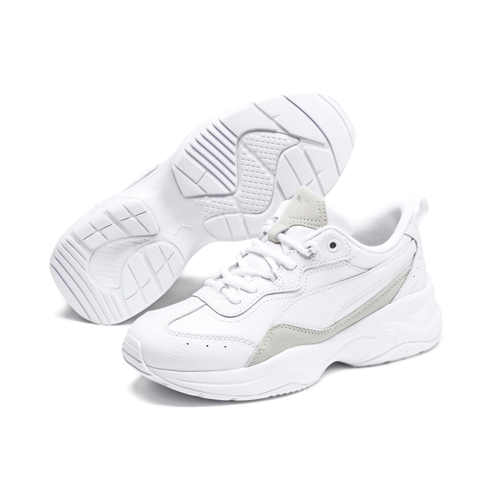 Cilia Lux Damen Trainingsschuhe, Puma White-Puma White-Silver, extralarge