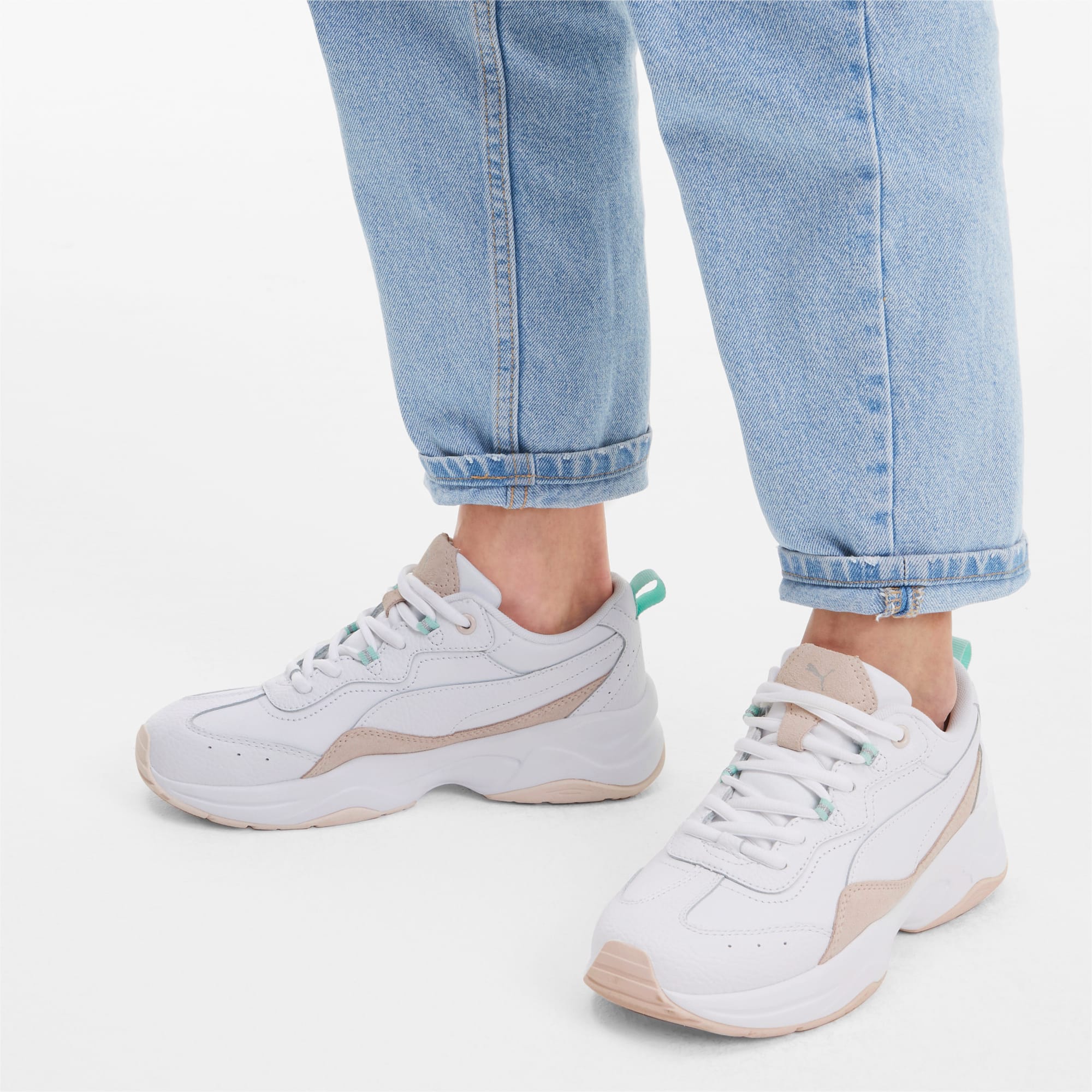 Cilia Lux Women's Training Trainers | Wht-Rosewater-M Green-Slvr | PUMA  Valentines Day | PUMA