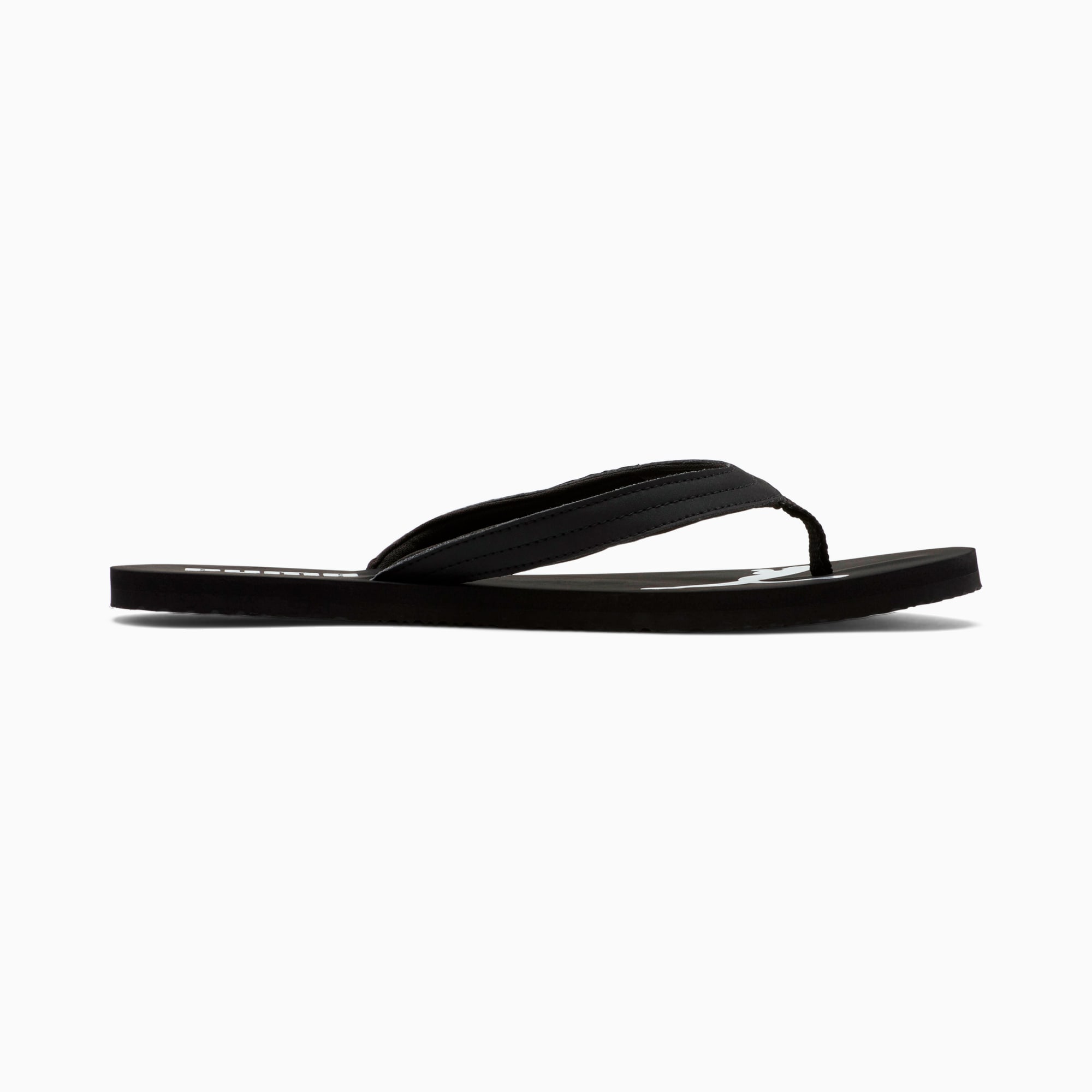 puma unisex black flip flops