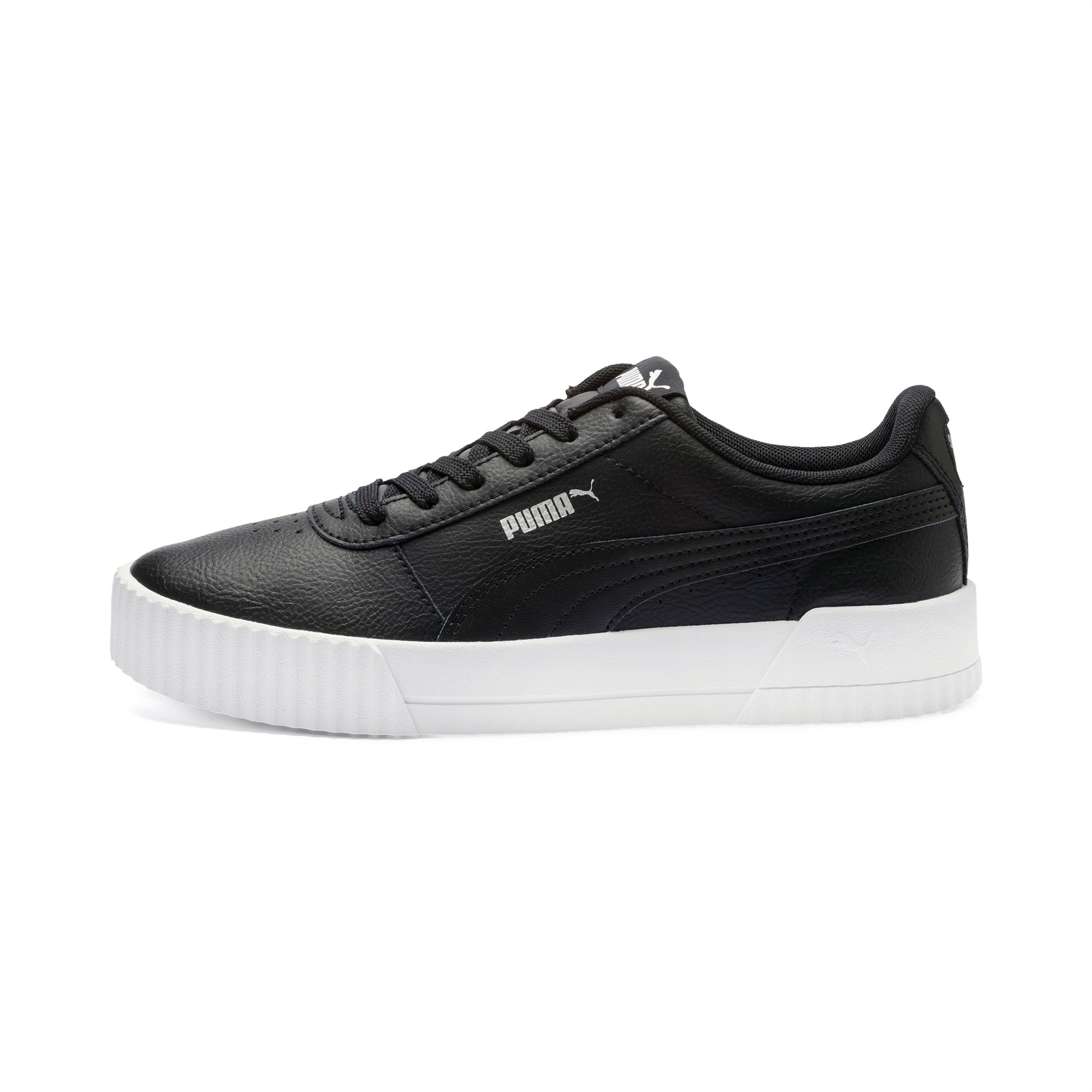 black trainers leather womens