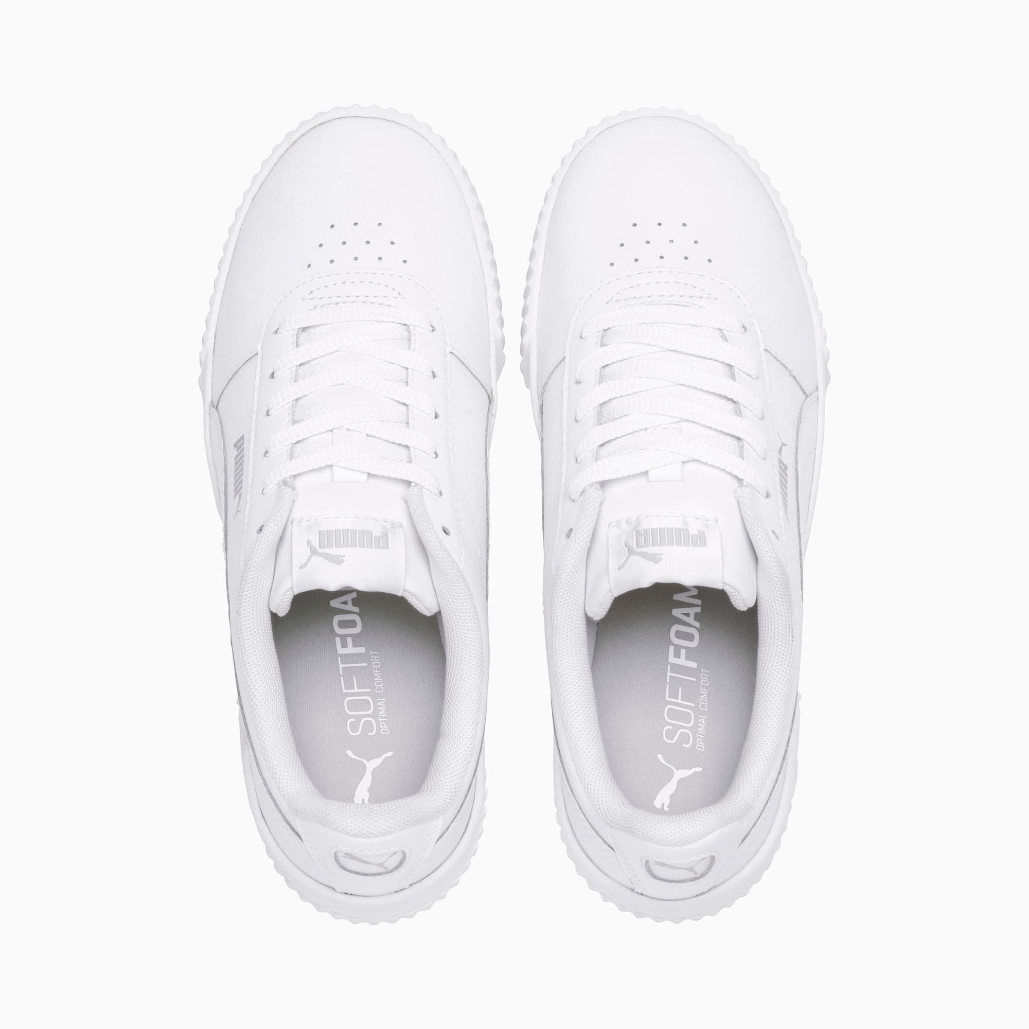 ladies white leather puma shoes