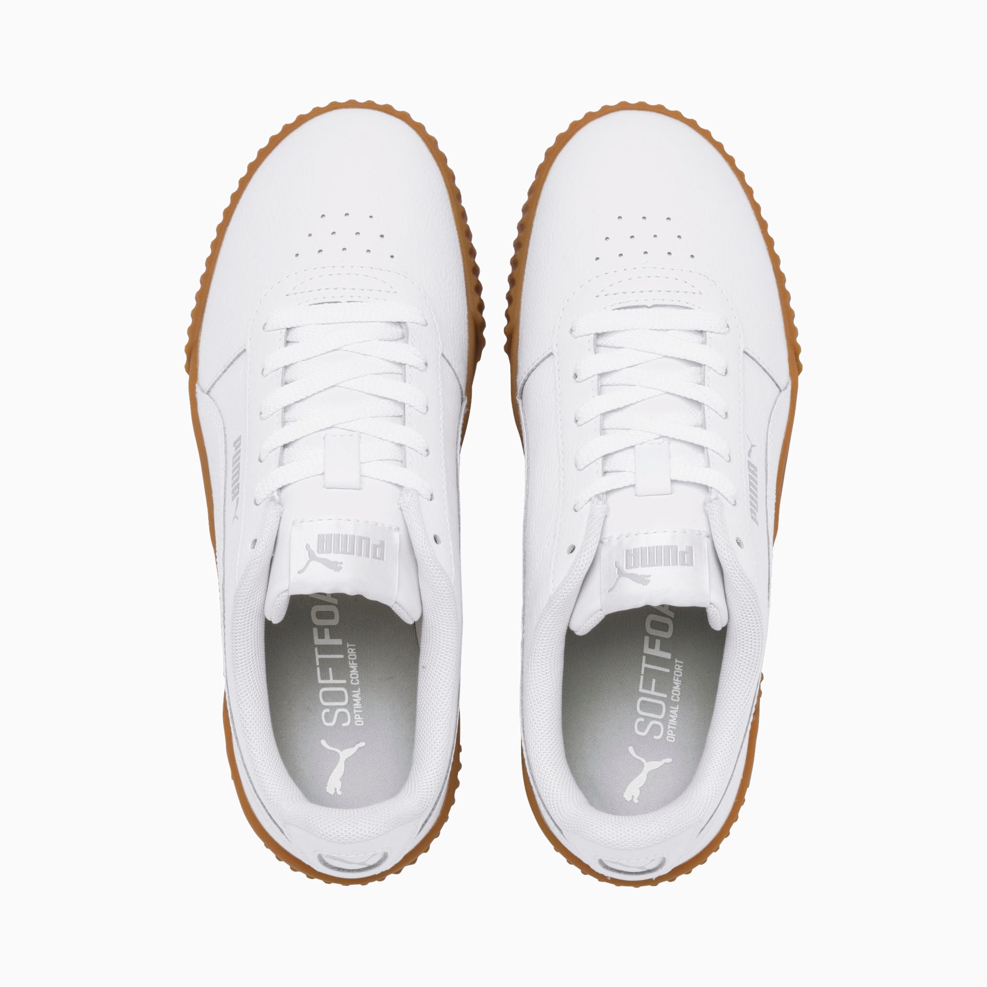 Carina Leather Women s Trainers Puma White Puma White Gum PUMA Shop All Puma PUMA