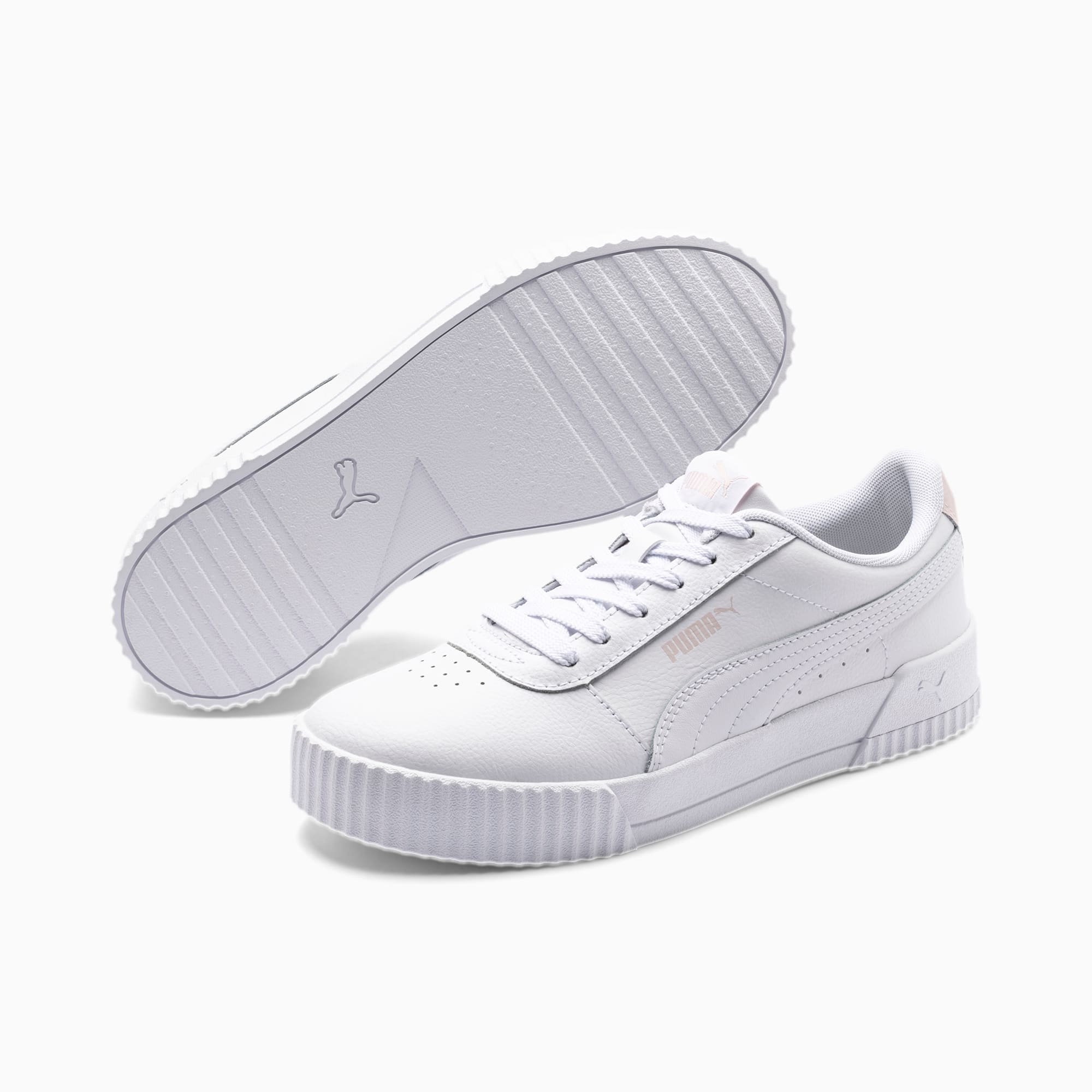 puma carina white trainers