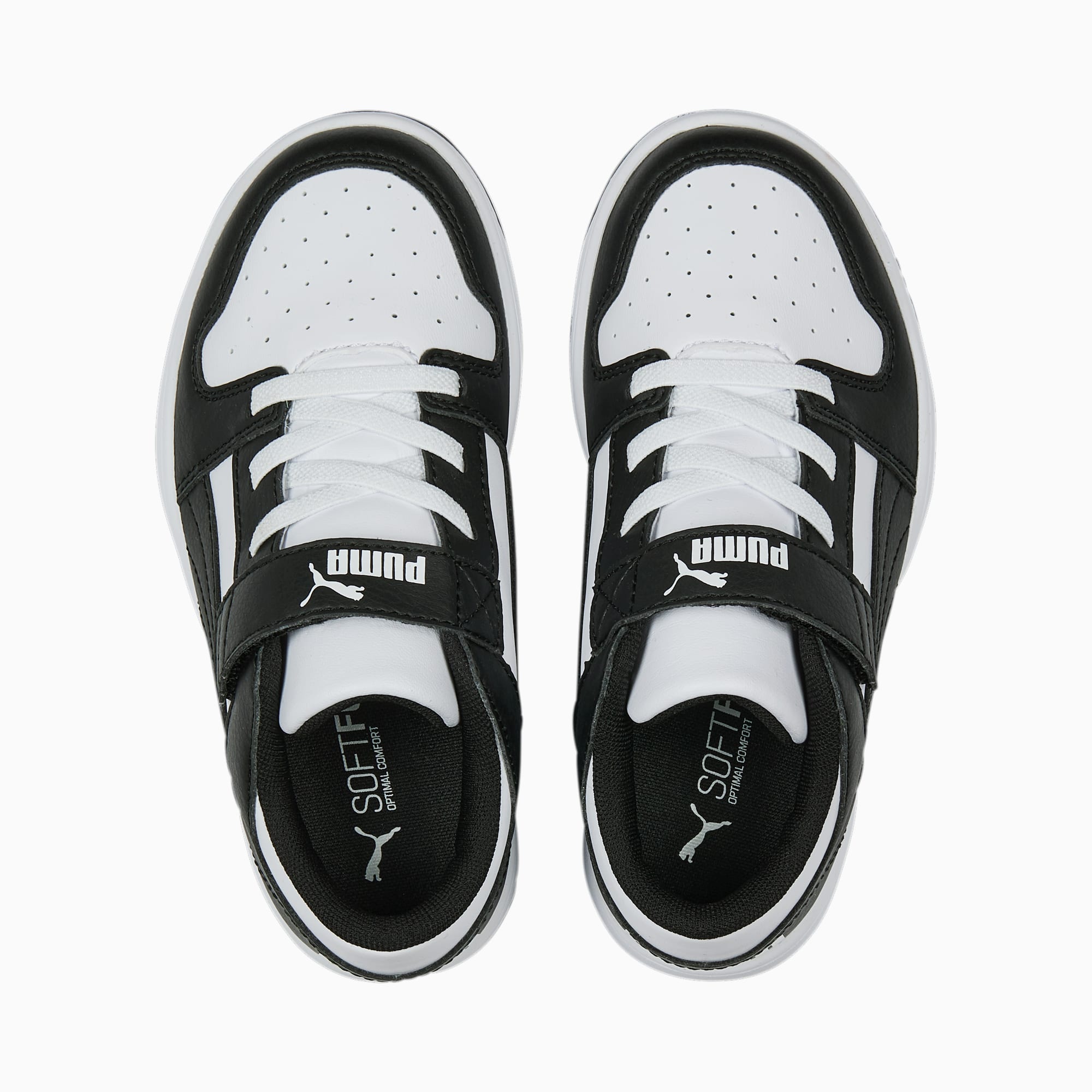 Rebound Lay Up Lo V Kids Trainers Puma White Puma Black PUMA