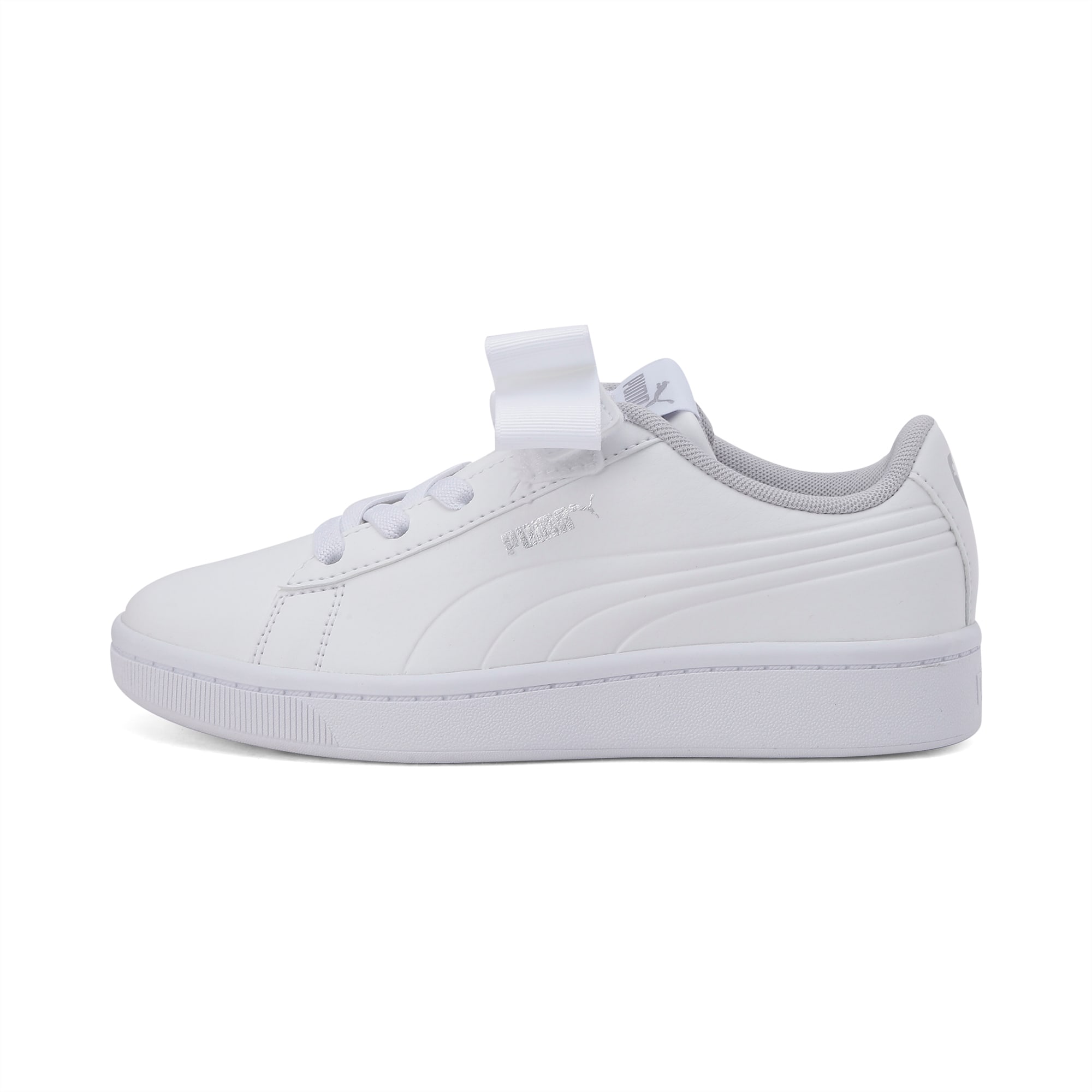 puma white ribbon shoes
