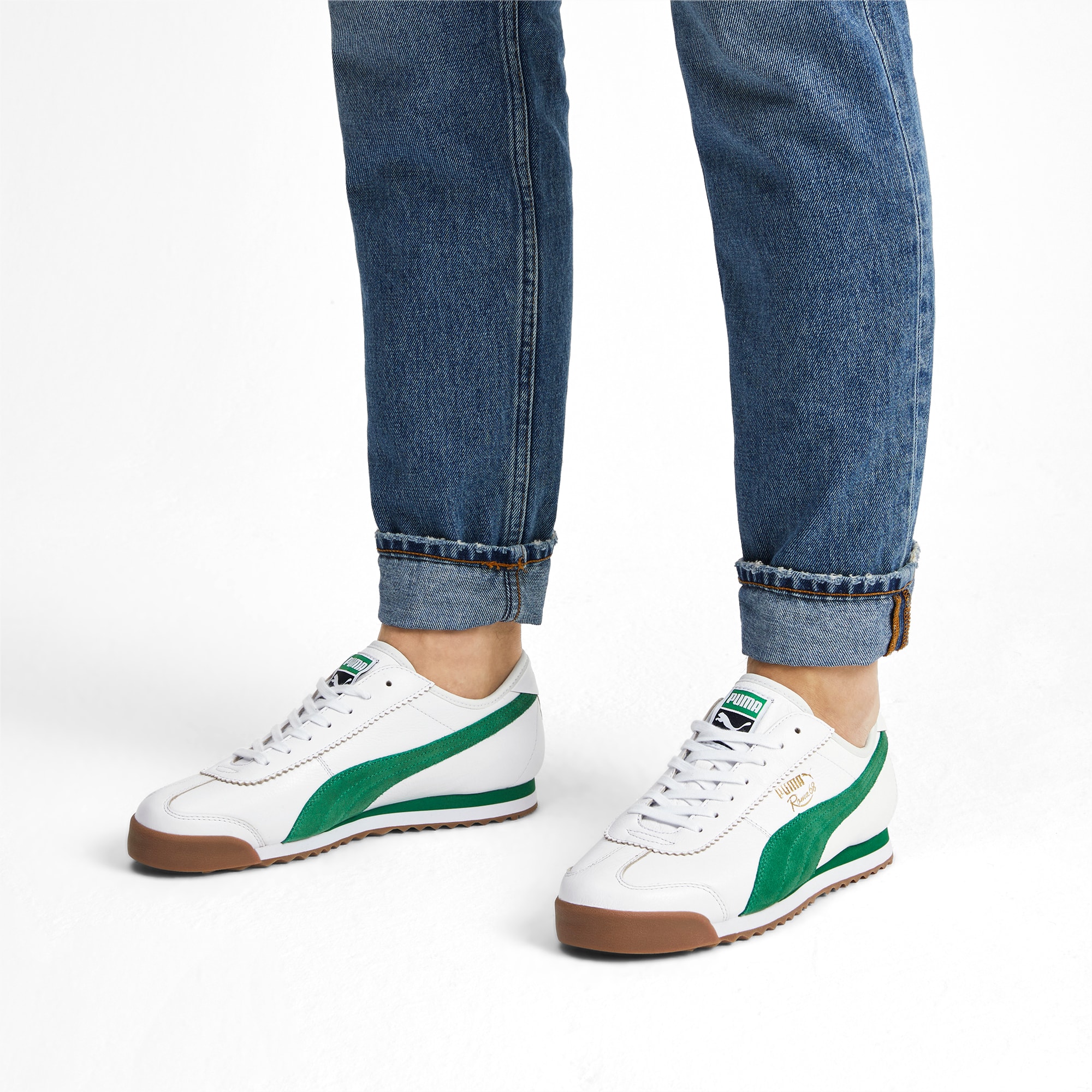 Roma '68 OG Shoes | Puma White-Amazon Green | PUMA Low | PUMA