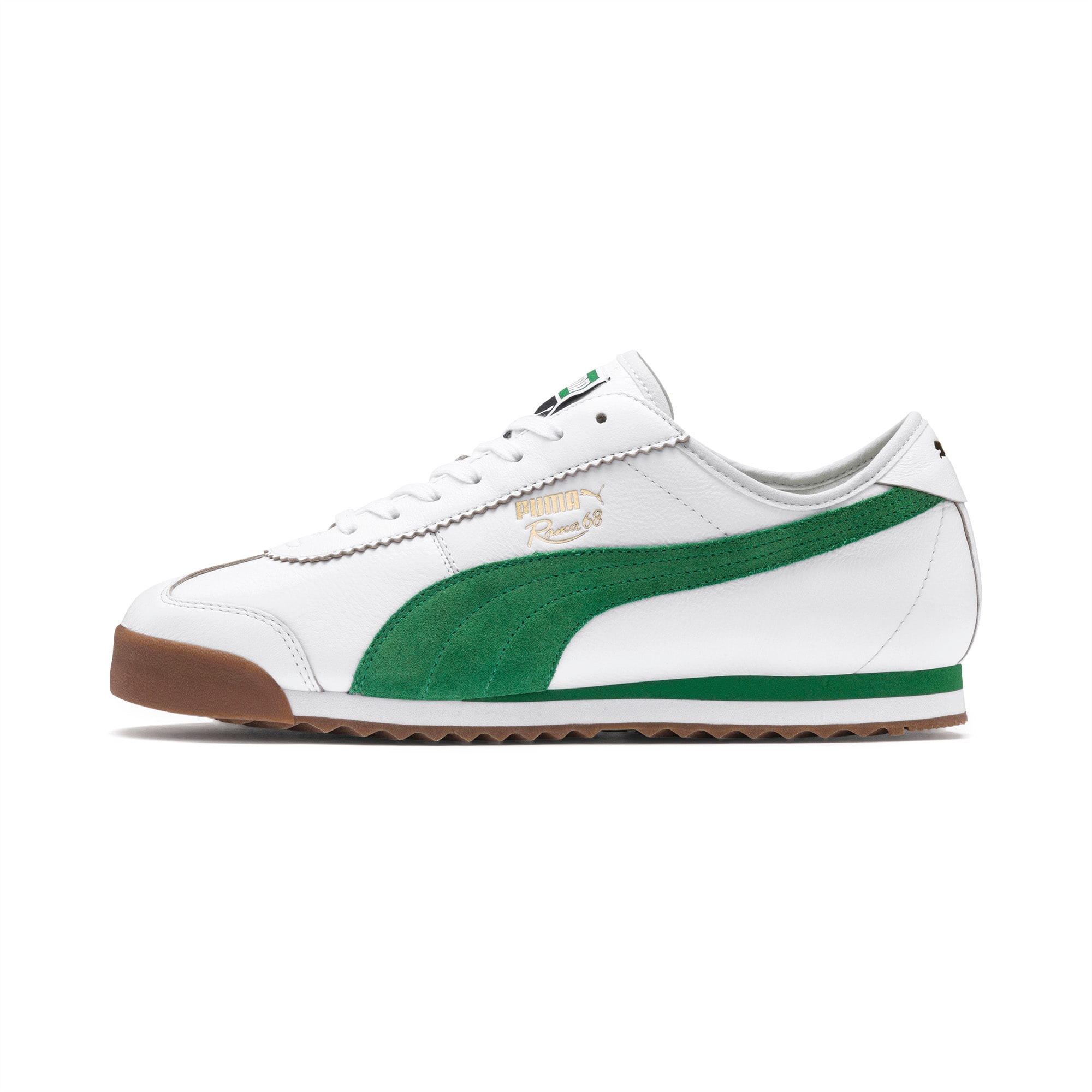 puma white and green sneakers