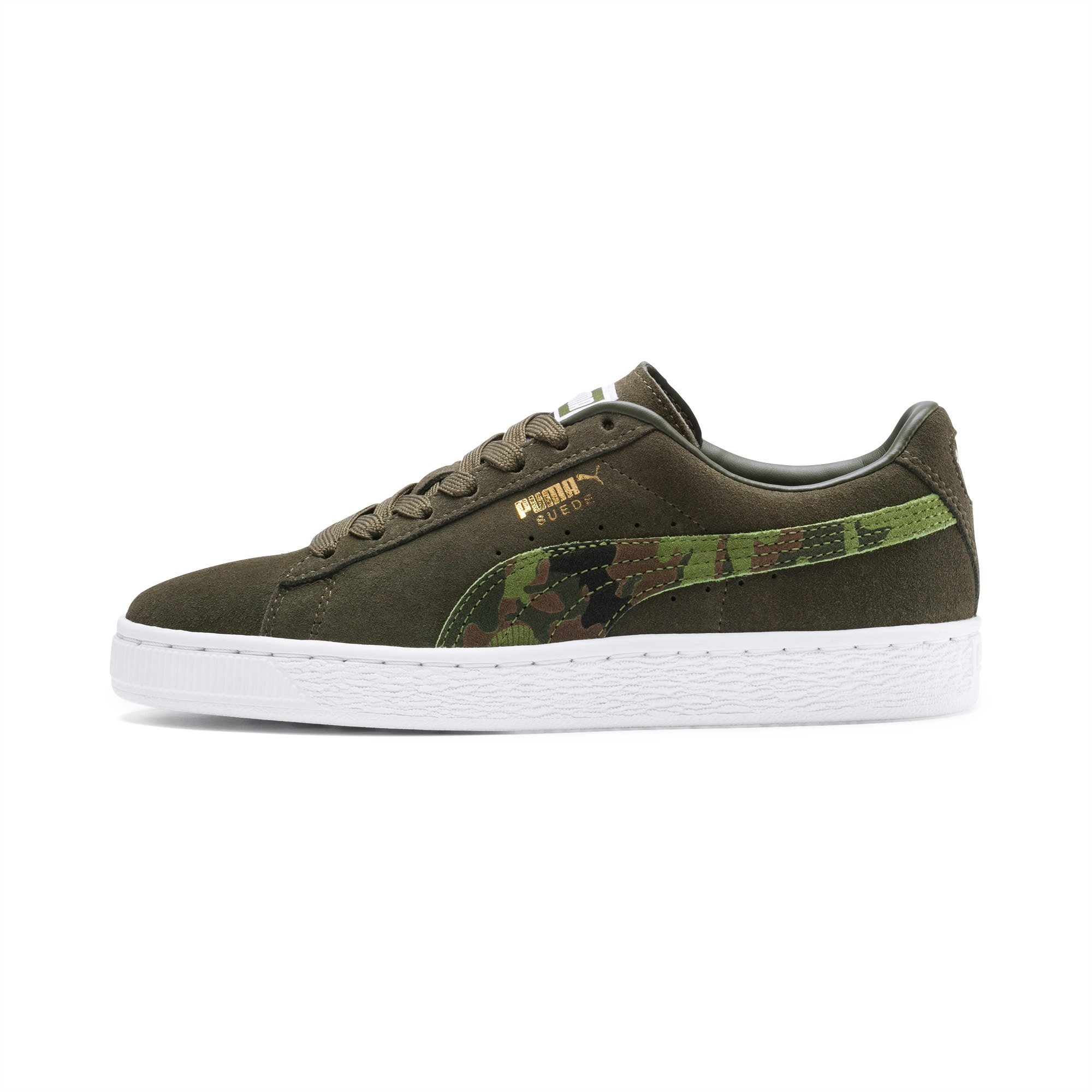 green puma suede shoes