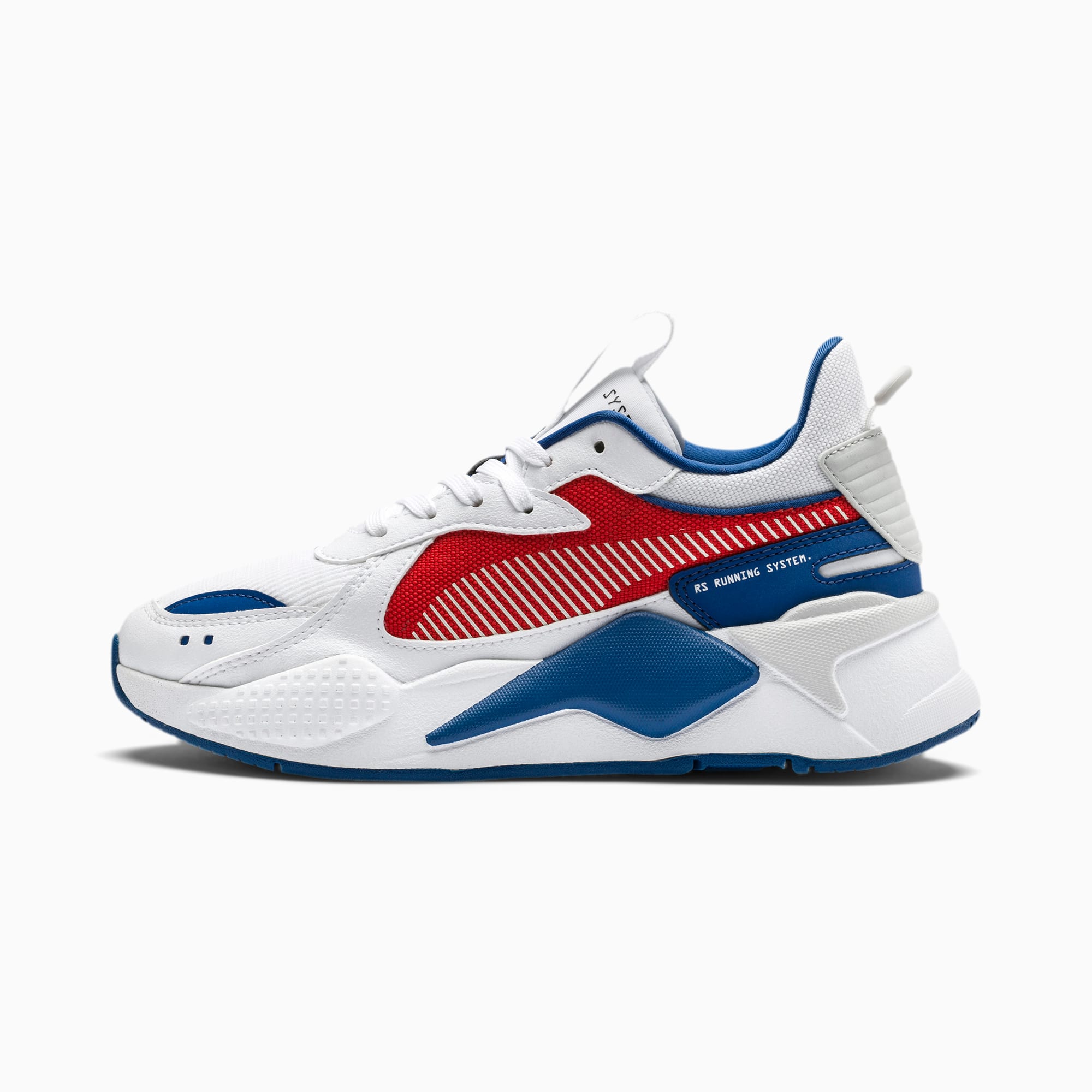 puma white blue red