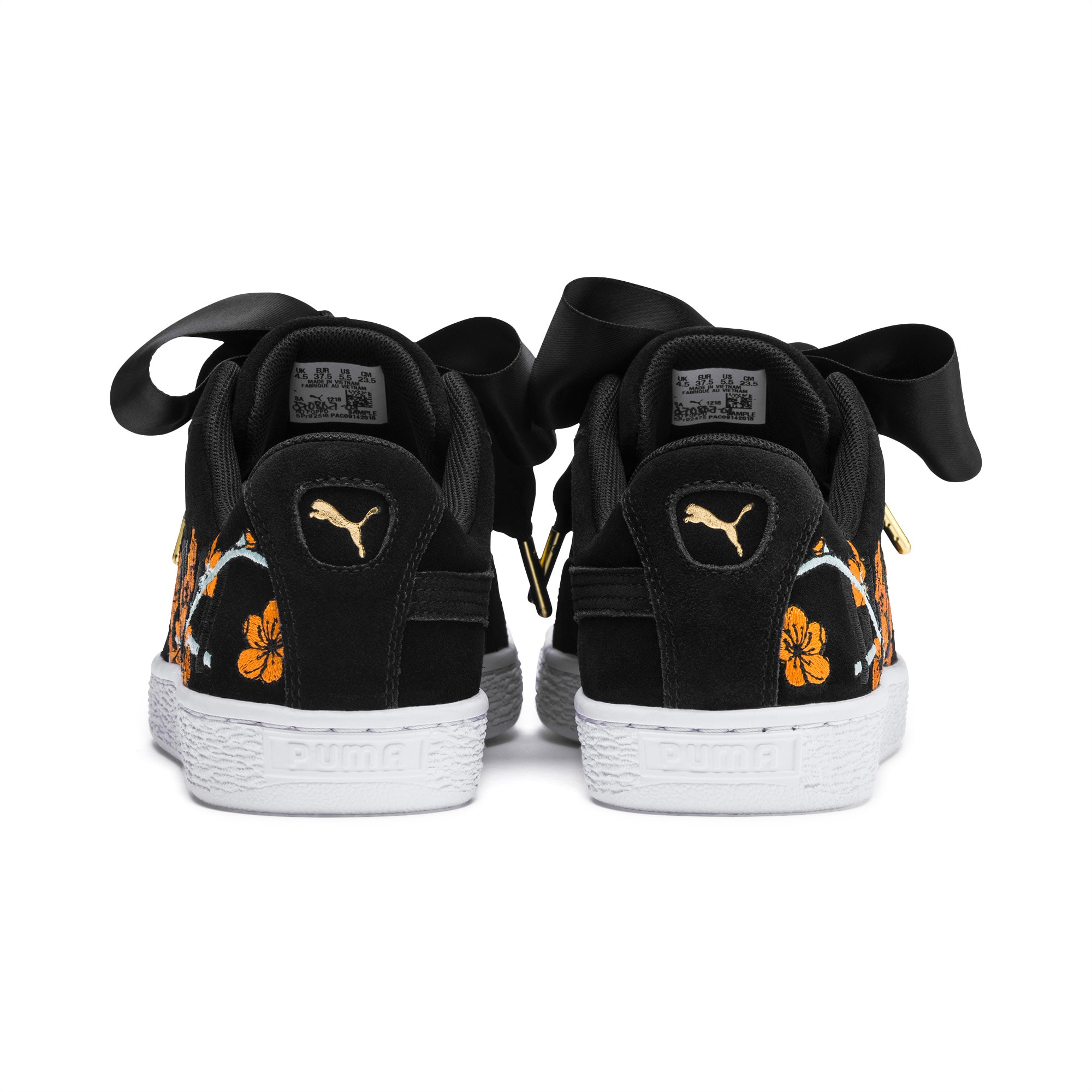 puma suede floral black