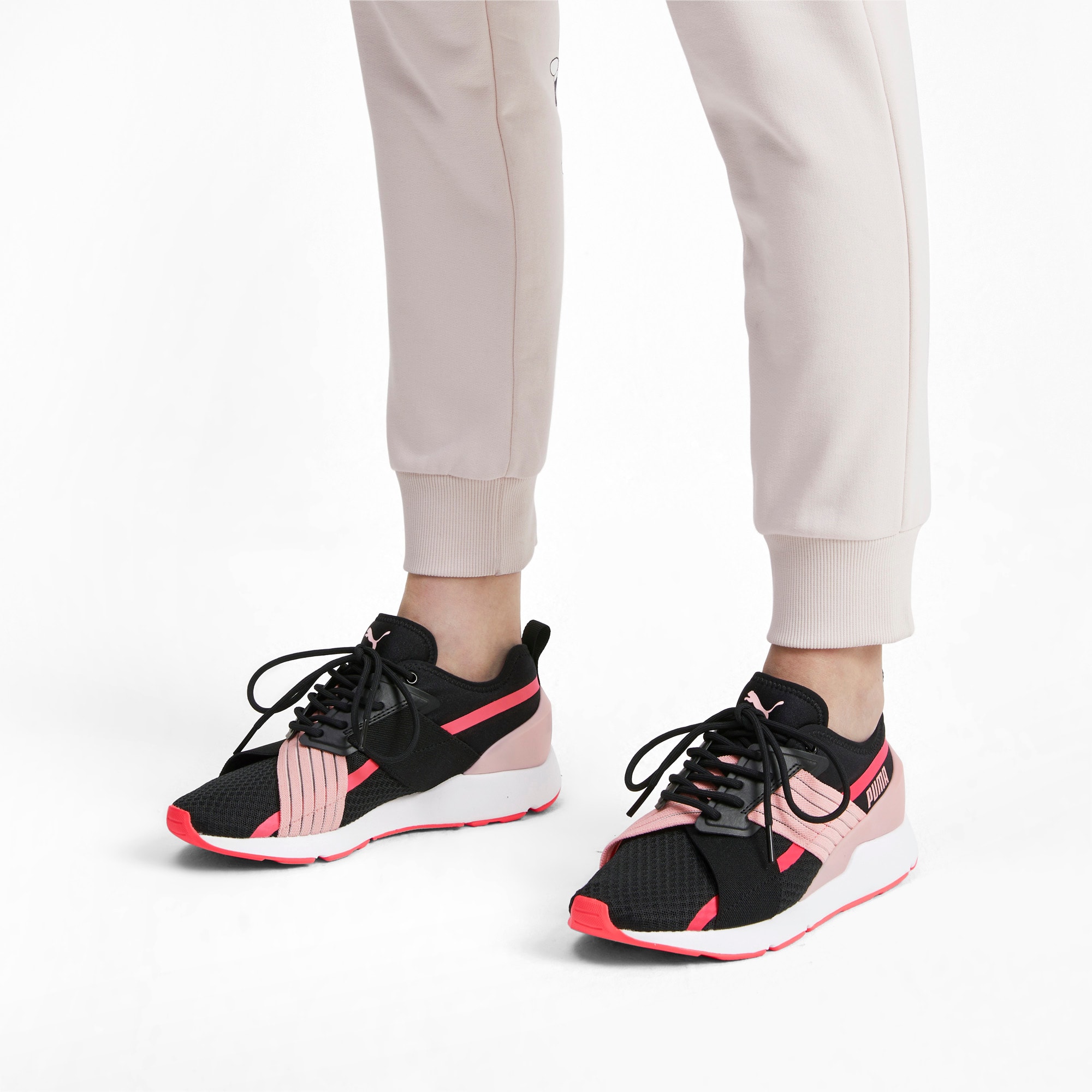 puma muse black pink