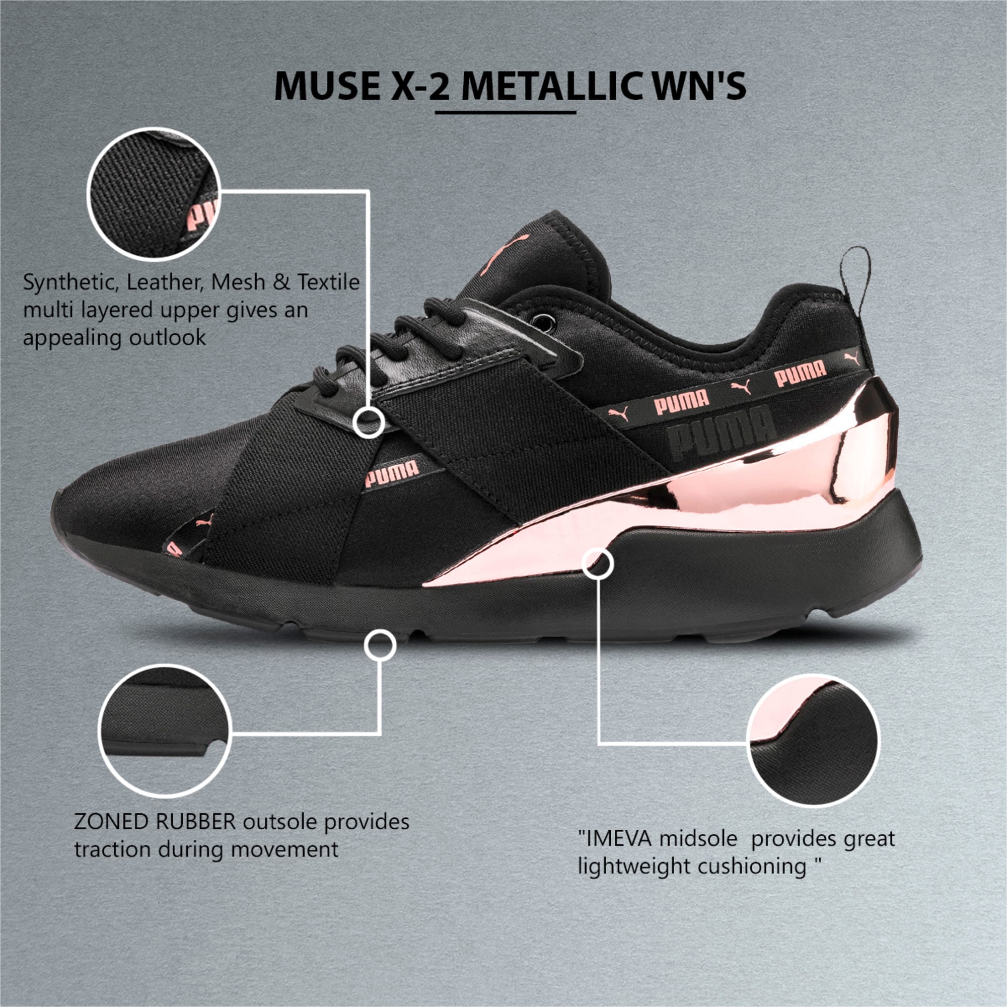 Puma muse x-2 metallic women's shoes hot sale