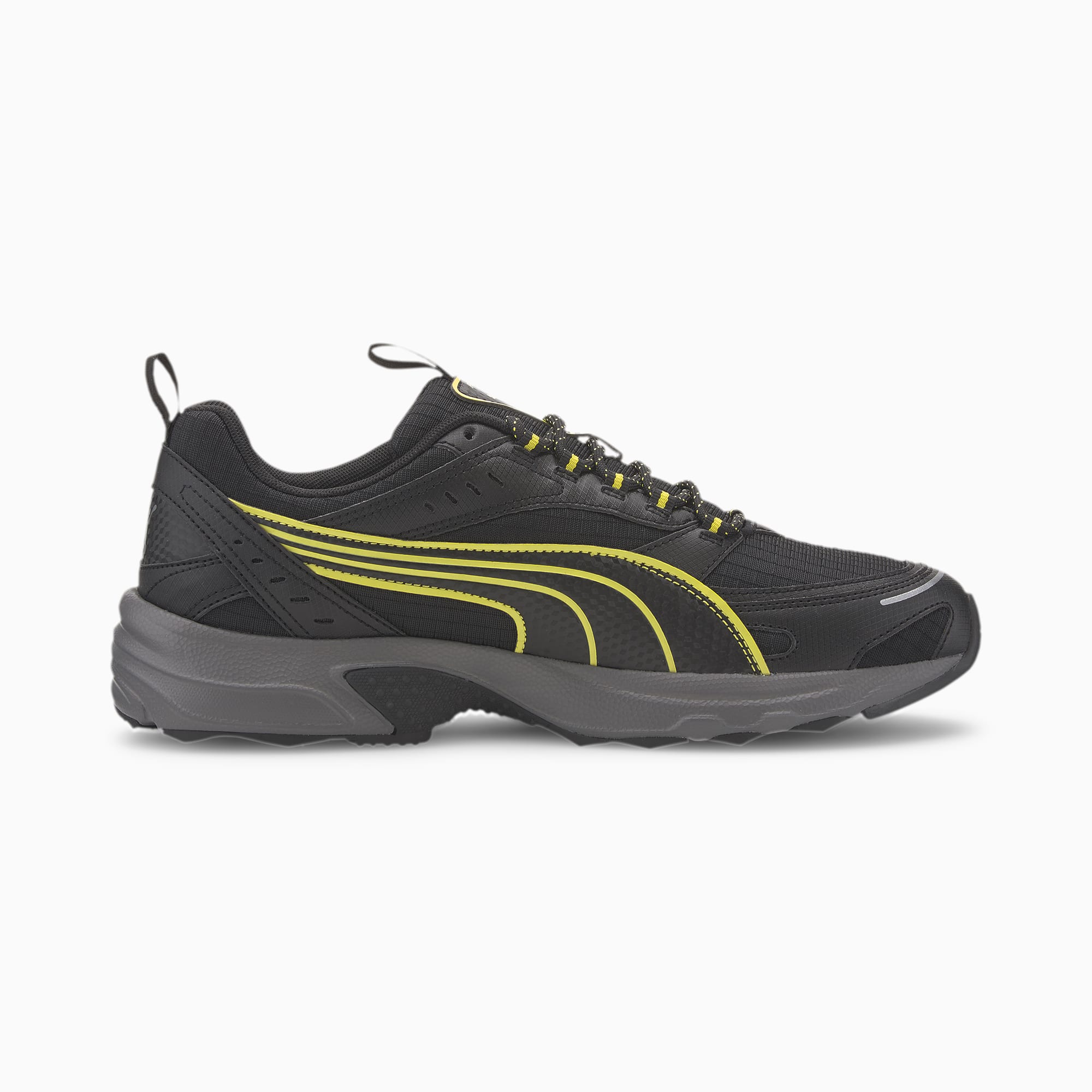 puma axis yellow running shoes