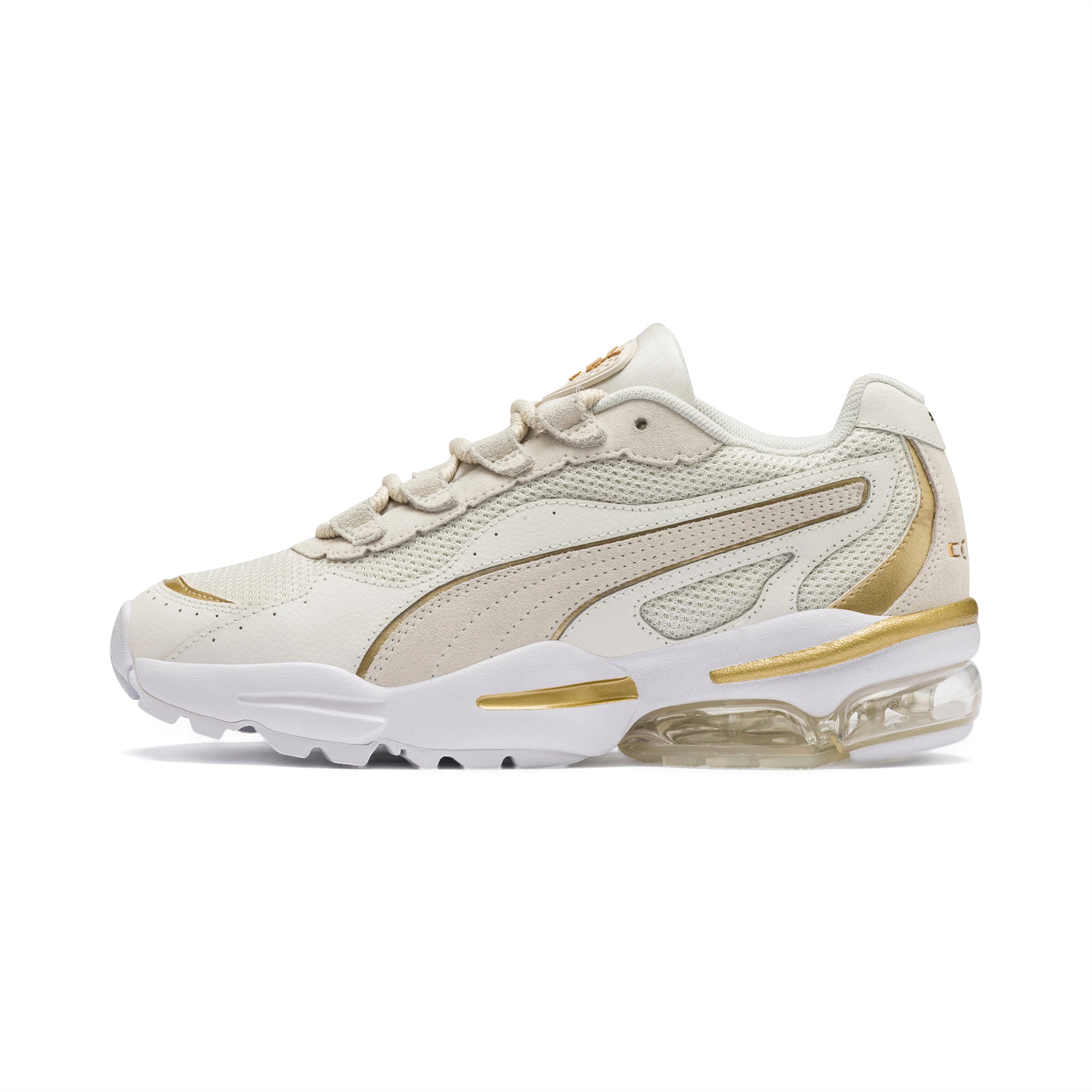 puma white and gold trainers