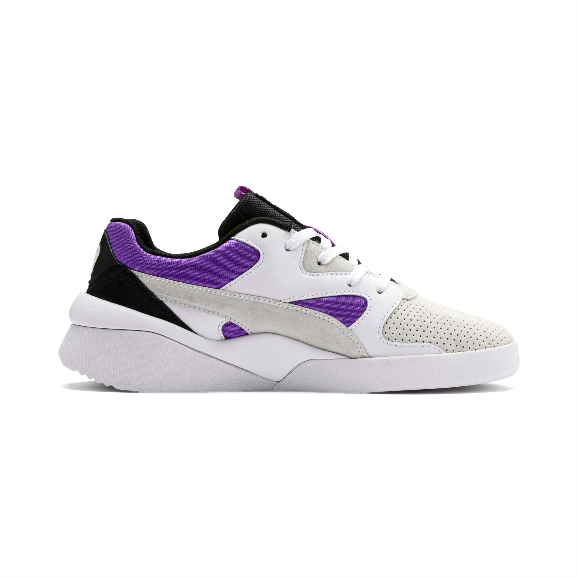 puma aeon heritage white and black trainers