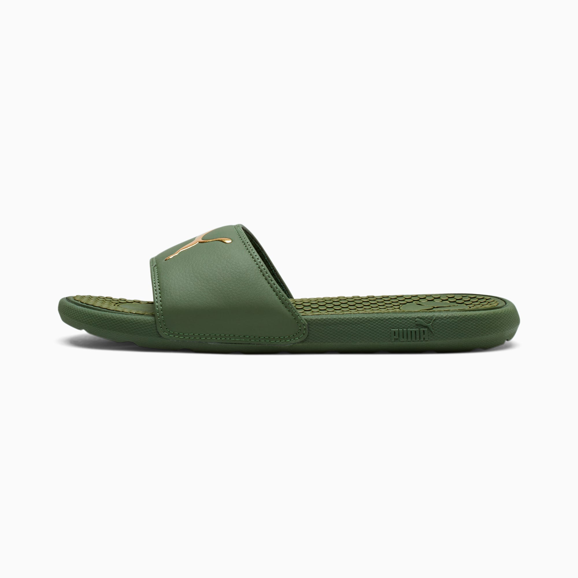 Puma slides green on sale