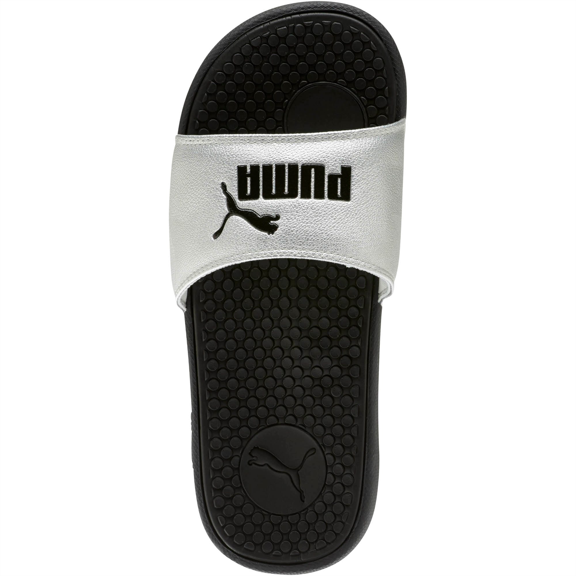 metallic puma slides