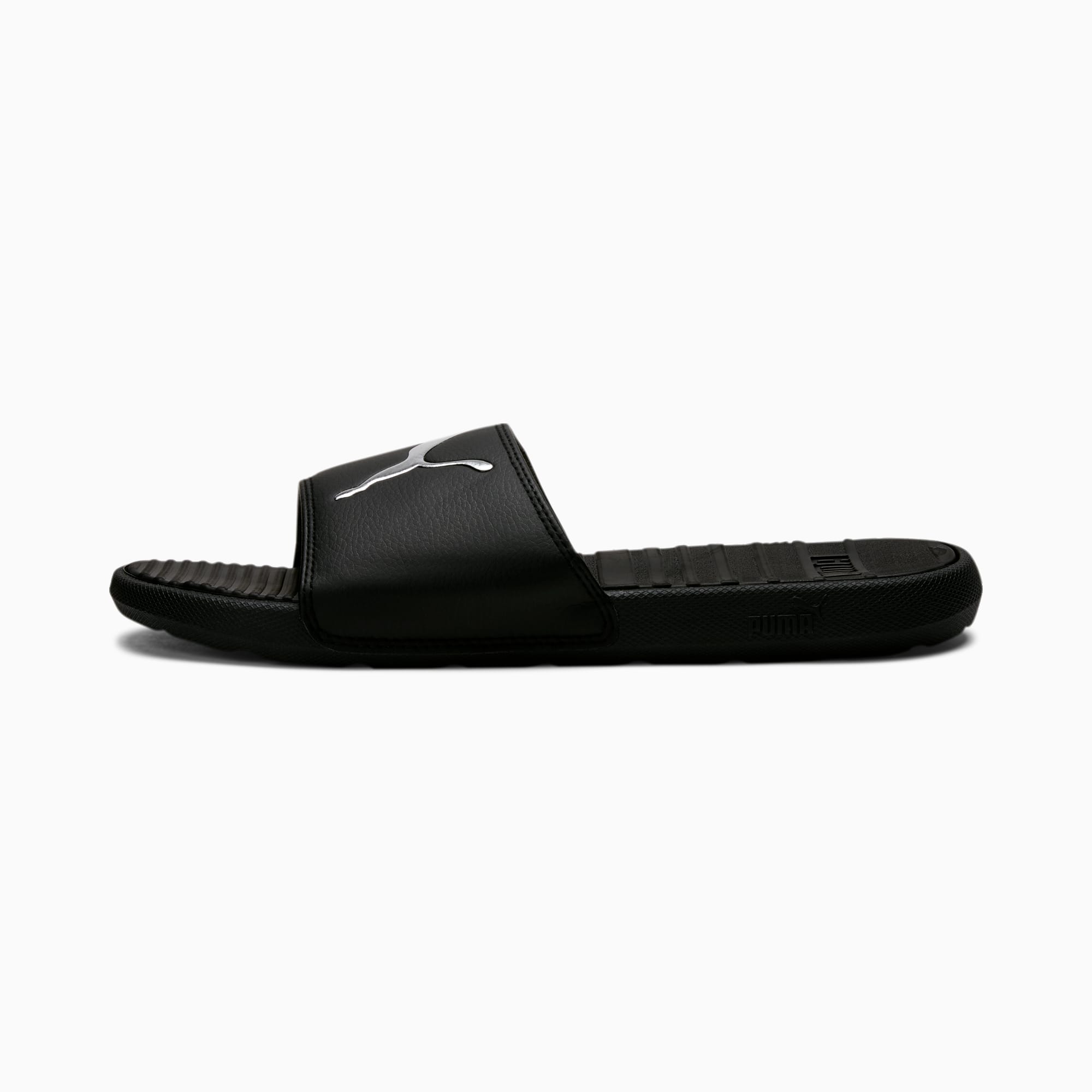 puma black slide flip flop