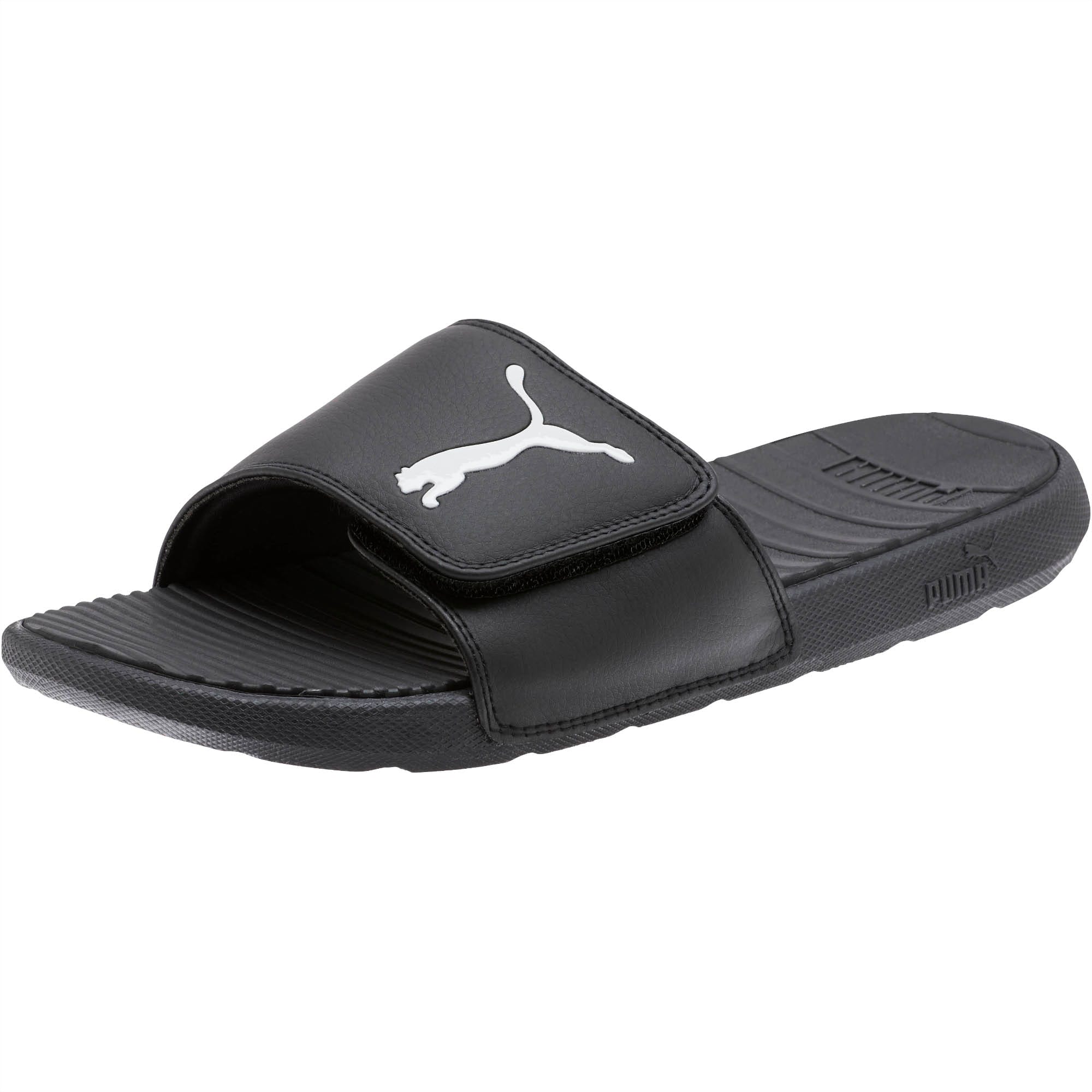 puma slides with strap