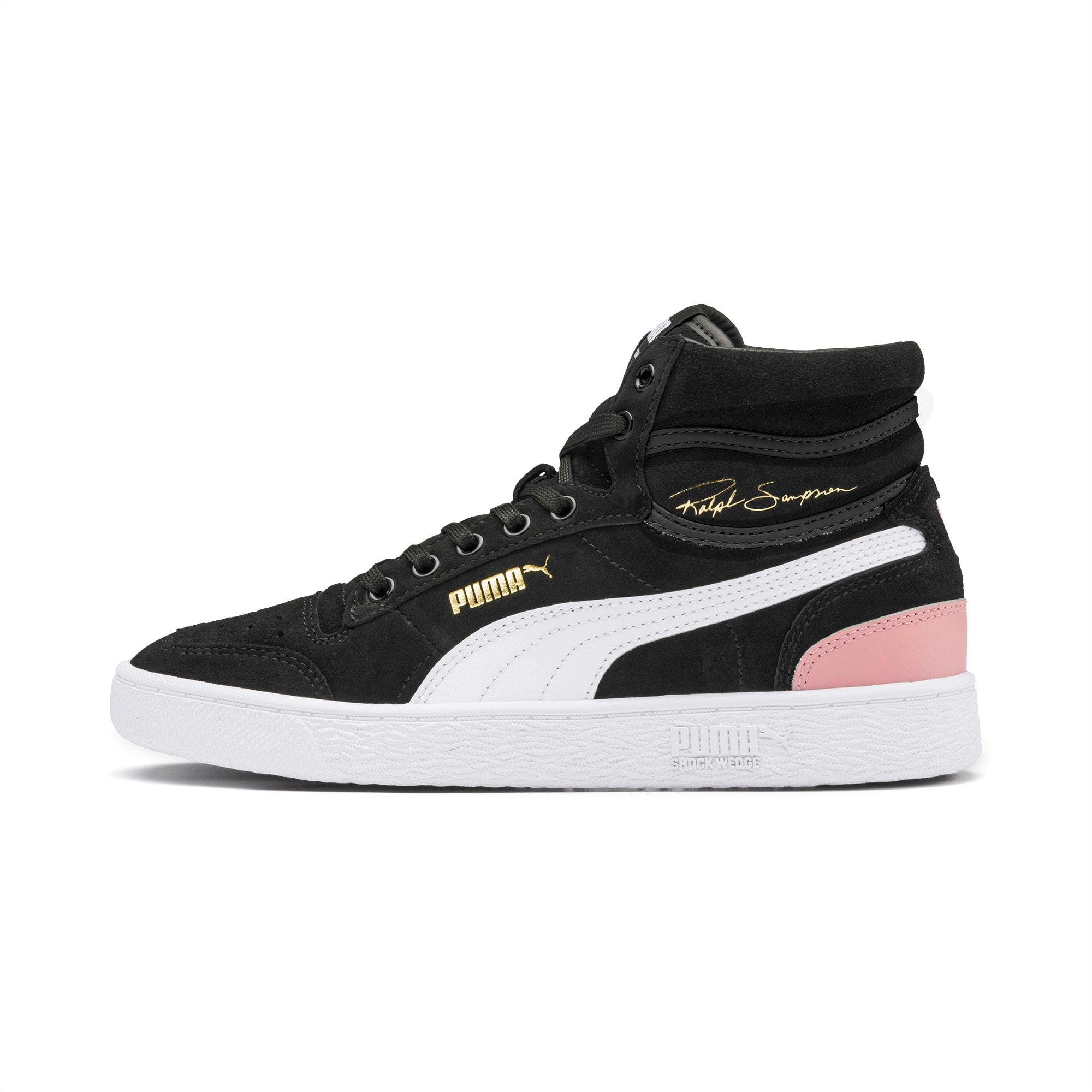 puma suede mid black