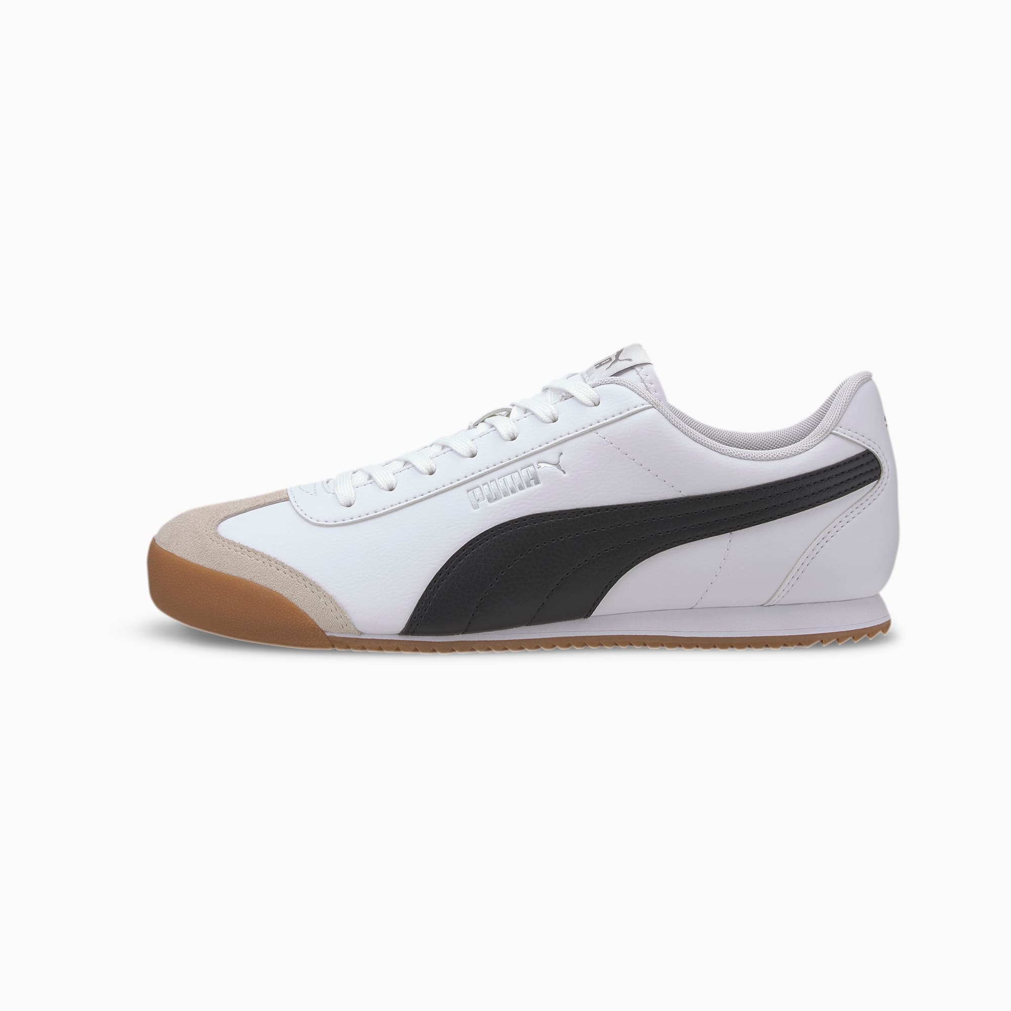 puma black synthetic leather casual shoes