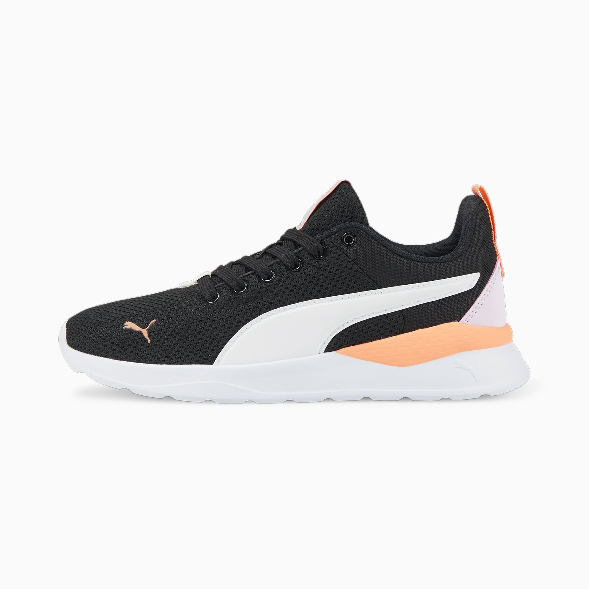 Anzarun Lite Trainers, Puma Black-Puma White-Peach Pink, large-SEA