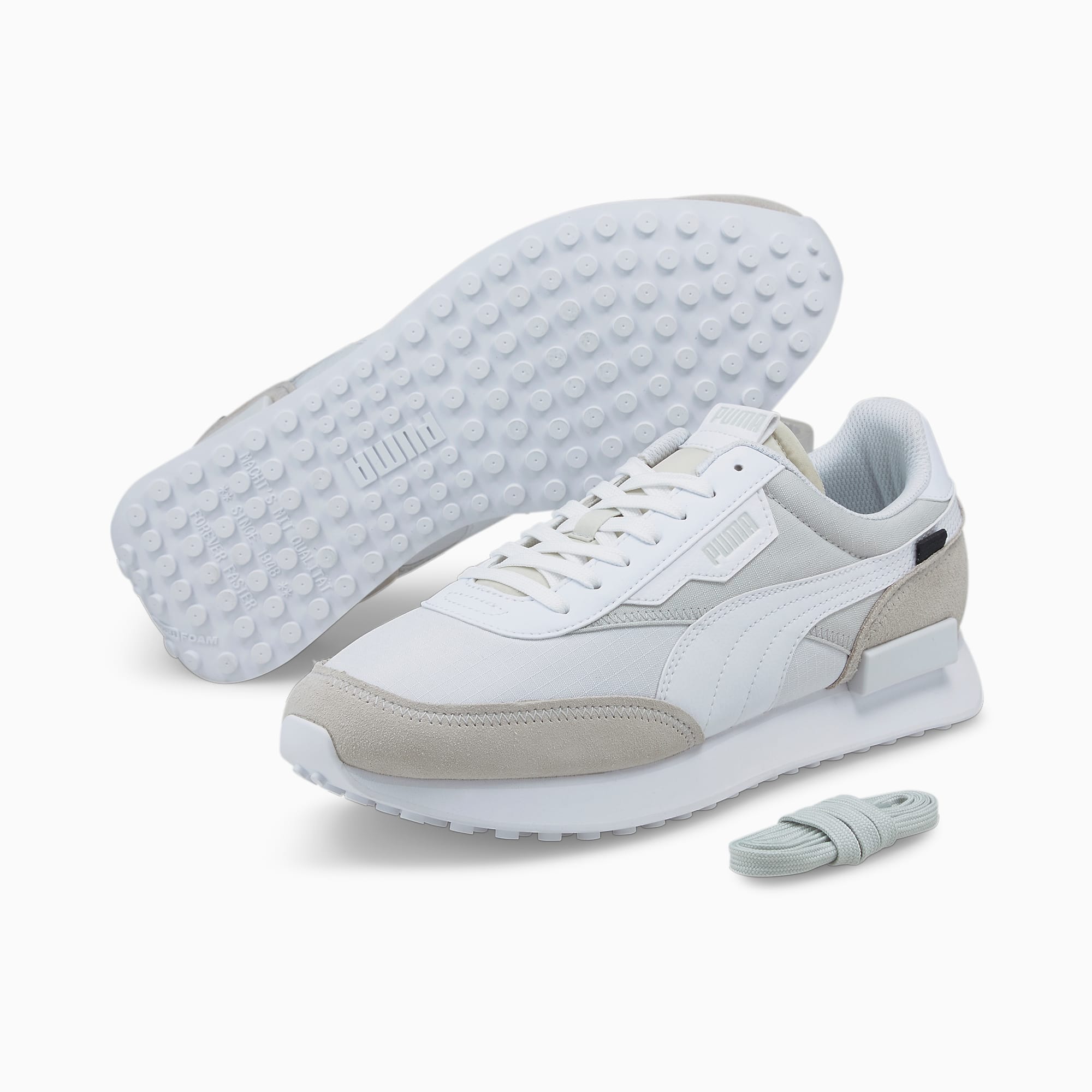 Future Rider Play On Sneakers, Puma White-Puma White, large