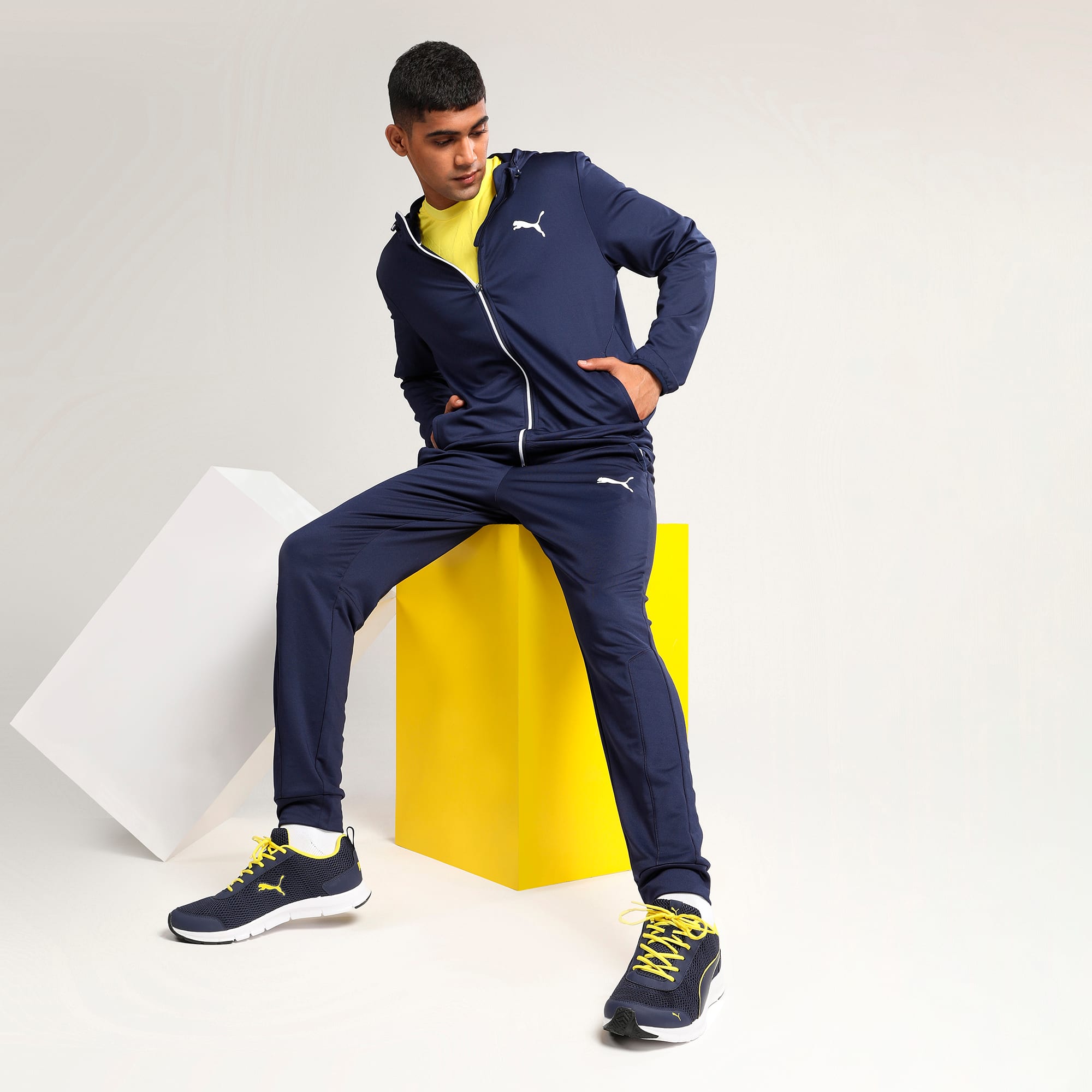 Rapid Runner Men’s Shoes, Peacoat-Dandelion, extralarge-IND