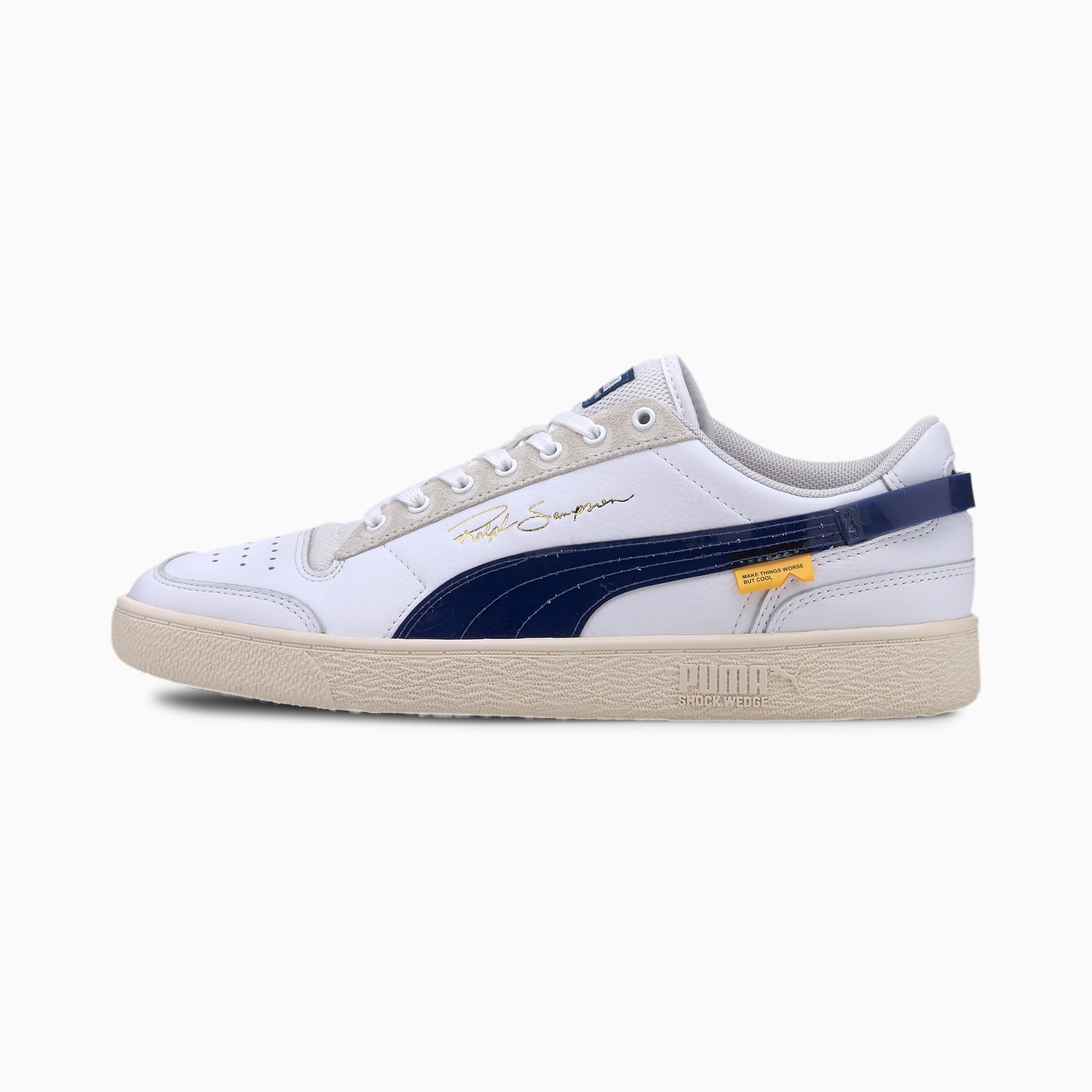 puma basket white and blue