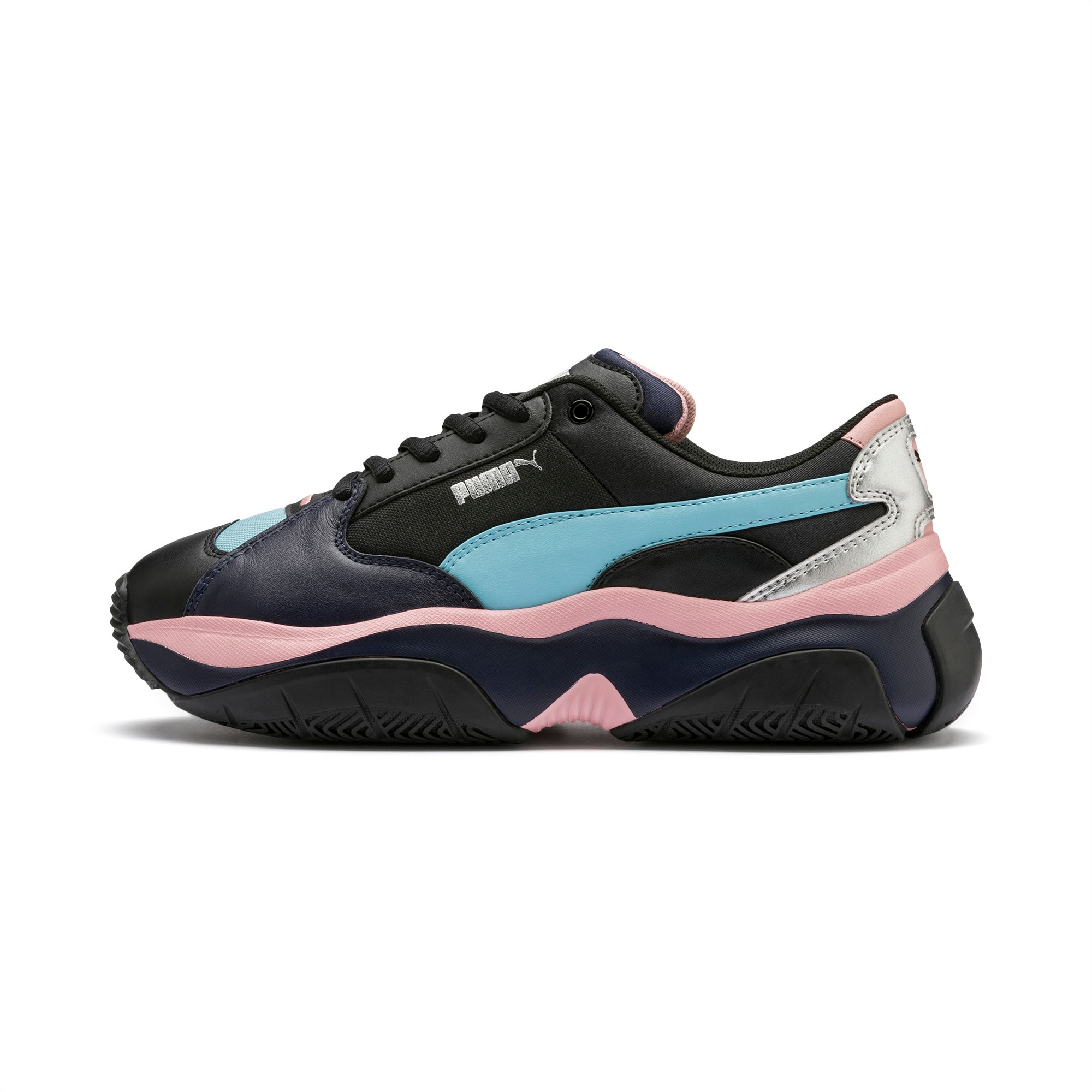 puma black and pink trainers