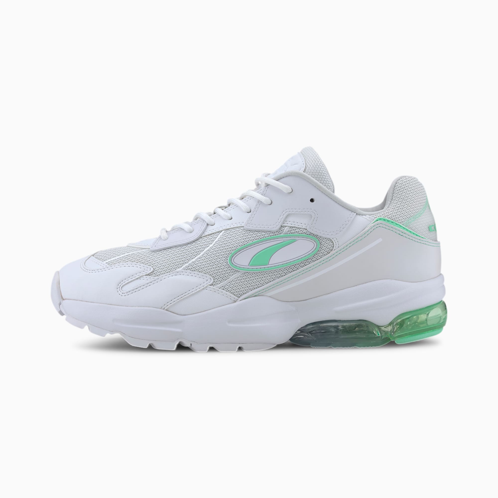 puma white green shoes