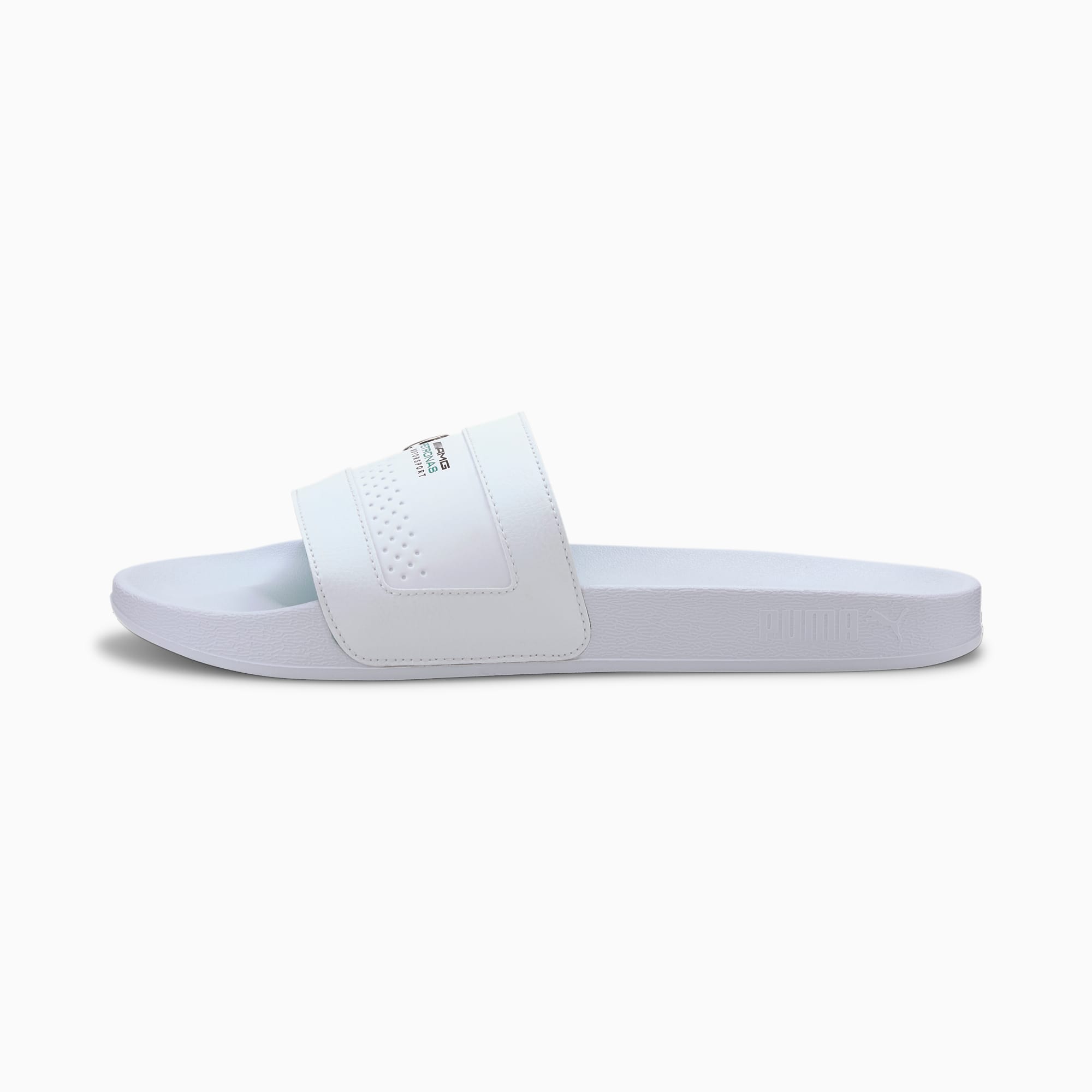 puma slides mens white