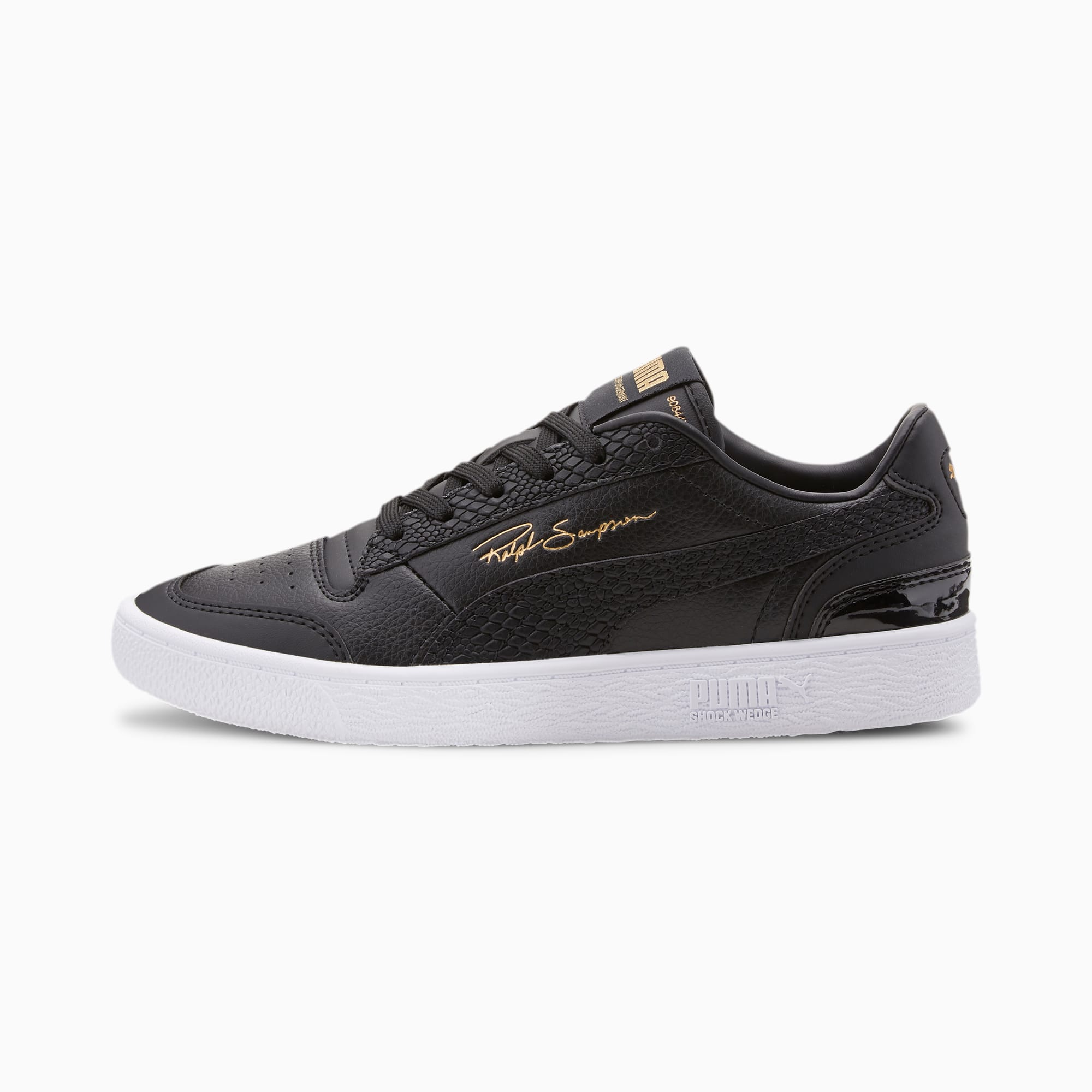 puma wedge sneakers black and gold